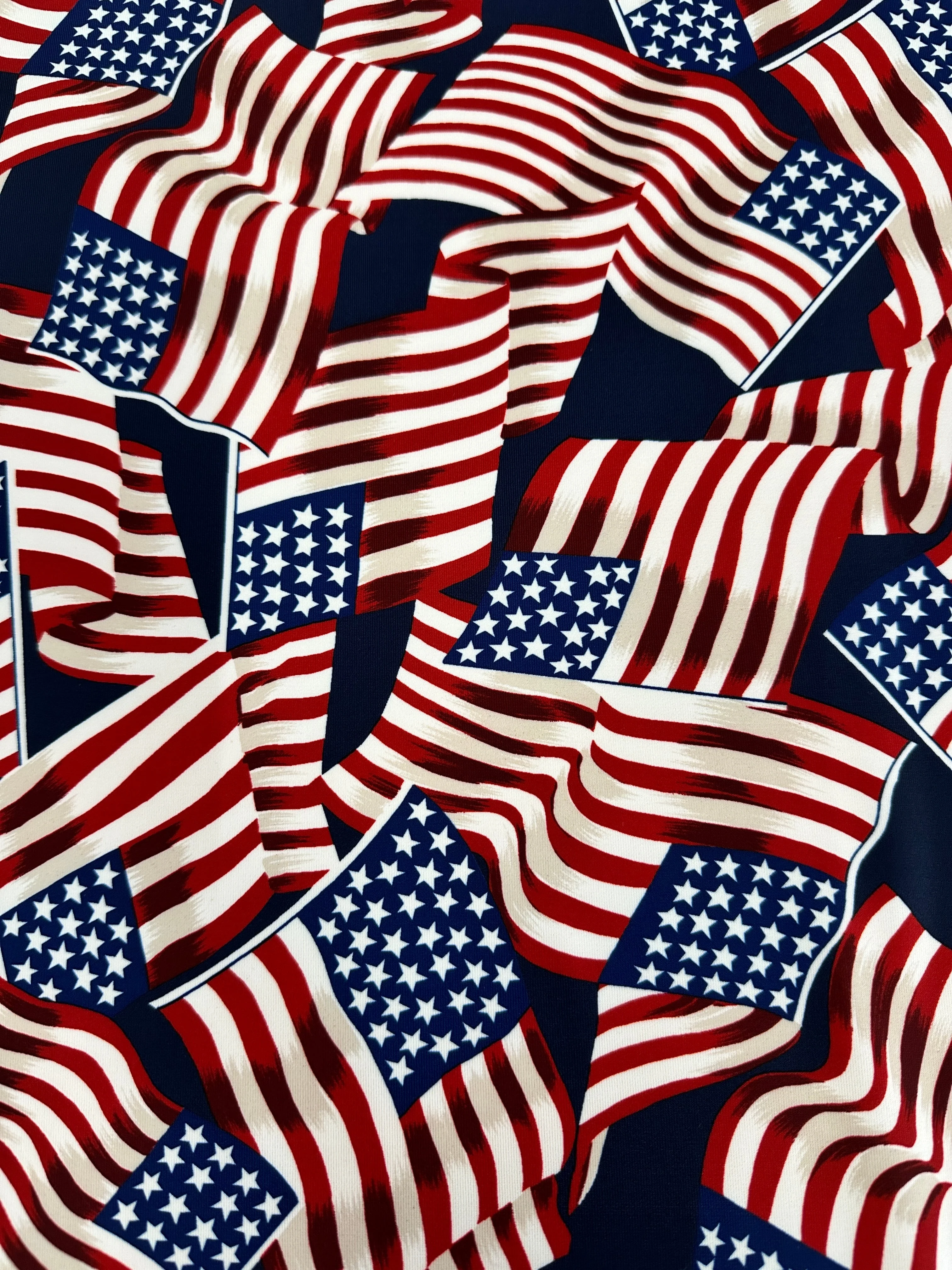 American Flag Print Nylon Spandex - Image 2