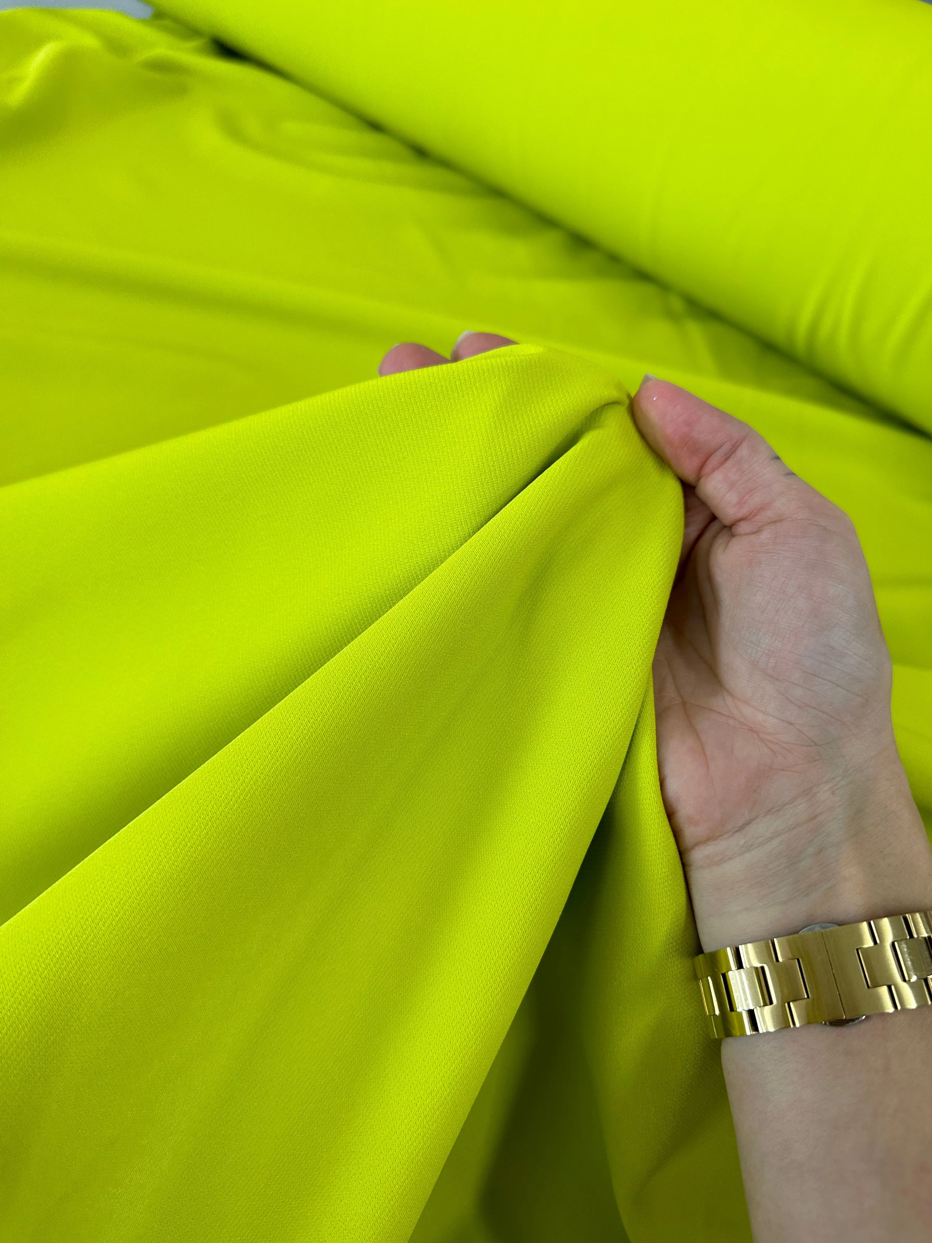 Apple Green Stretch Crepe - Image 10