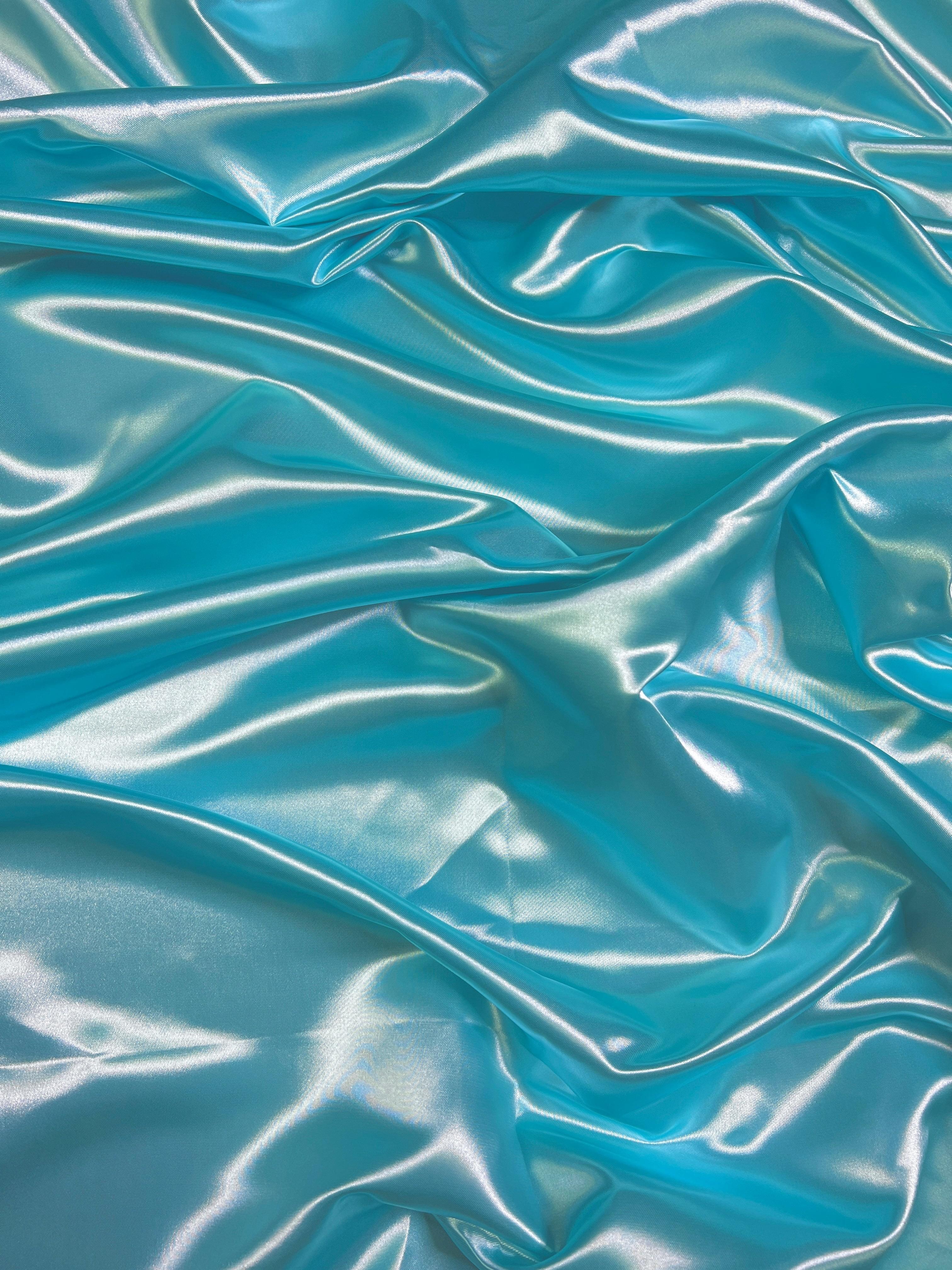 Baby Blue Duchesse Satin - Image 4