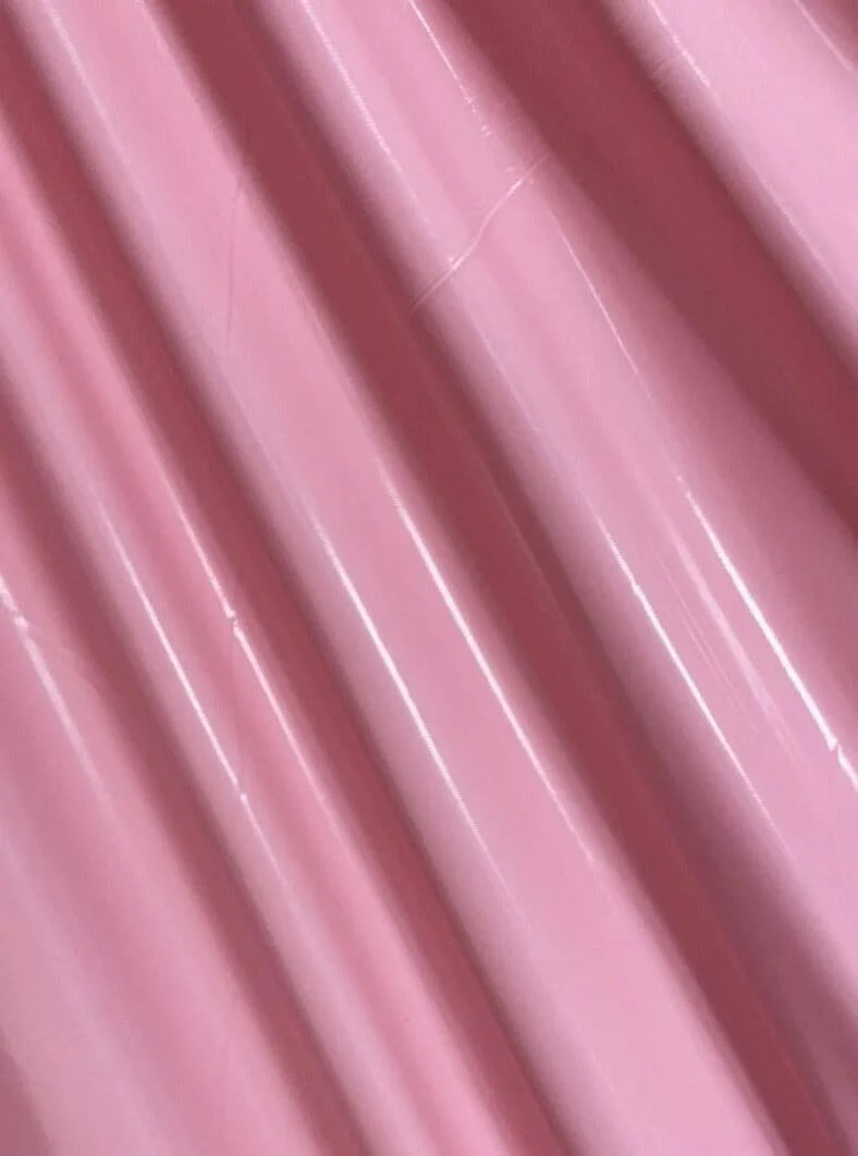 Baby Pink Glossy Stretch Patent Leather/Latex - Image 2