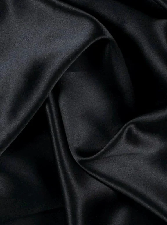 Black Duchesse Satin - Image 2
