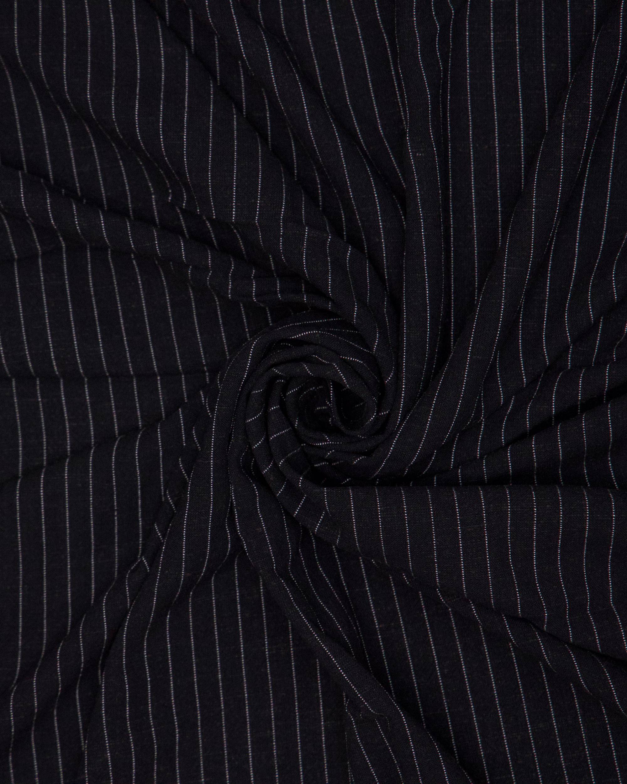 Black Resort Pinstripe Linen Blend