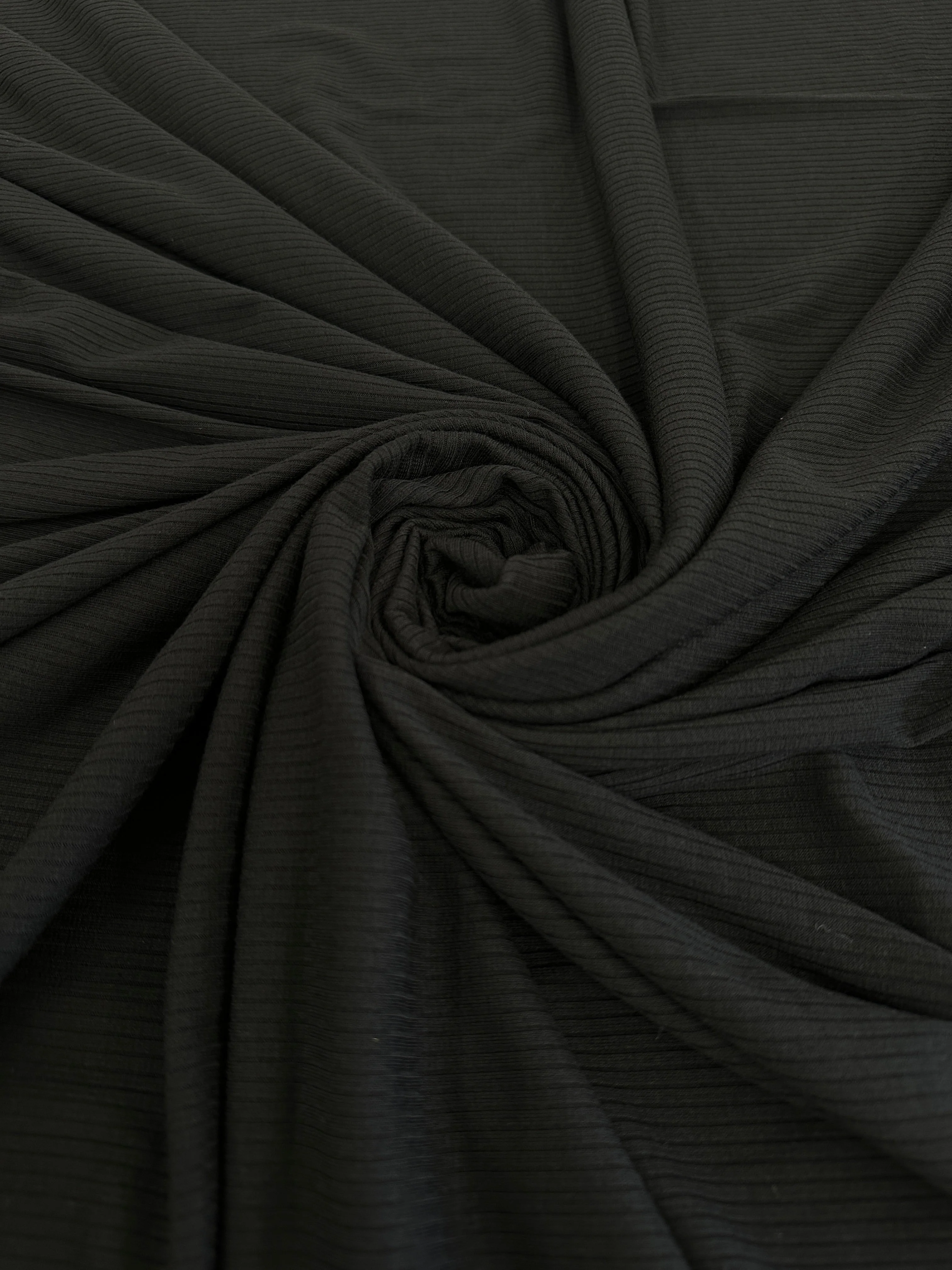 Black Rib Knit