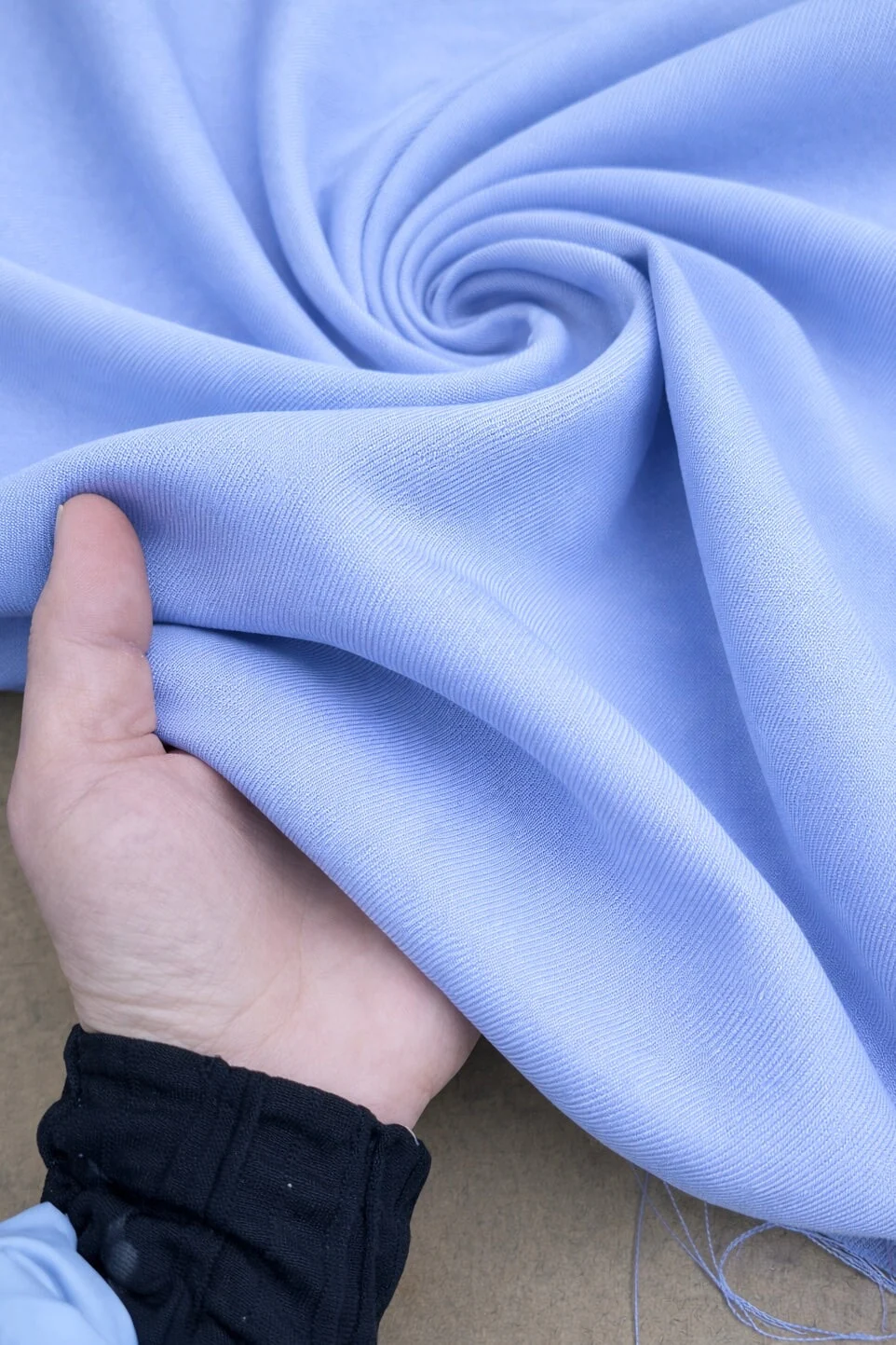 Blue Denim Look Stretch Twill - Image 7