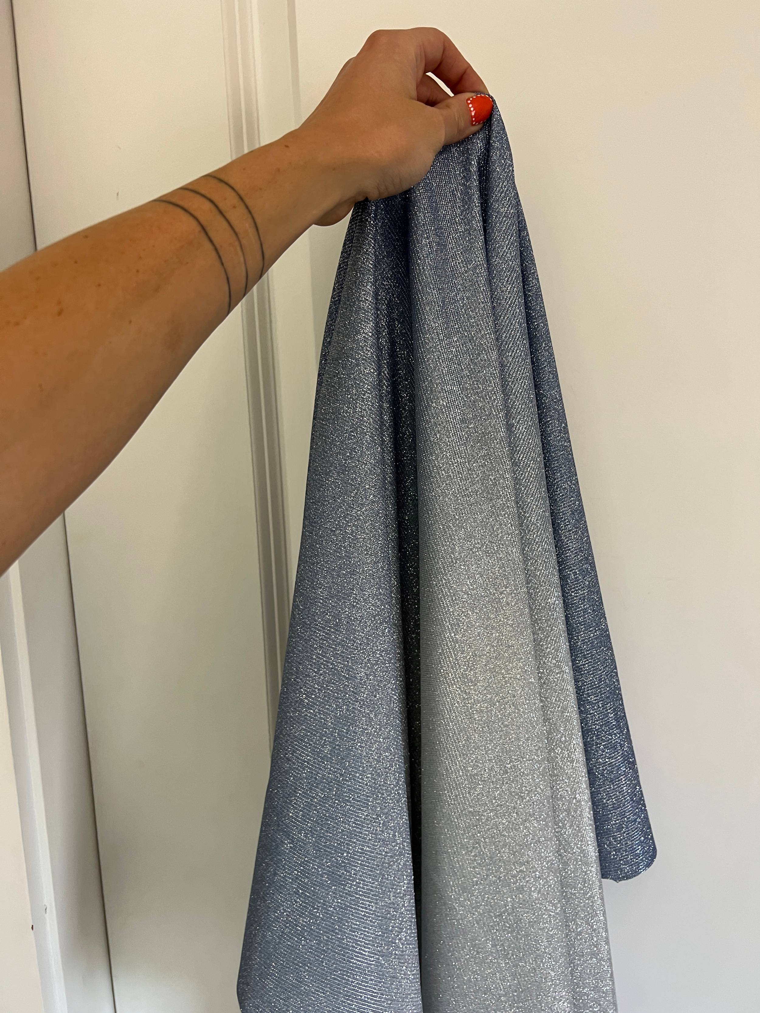 Blue Ombre Stretch Metallic Lurex - Image 15