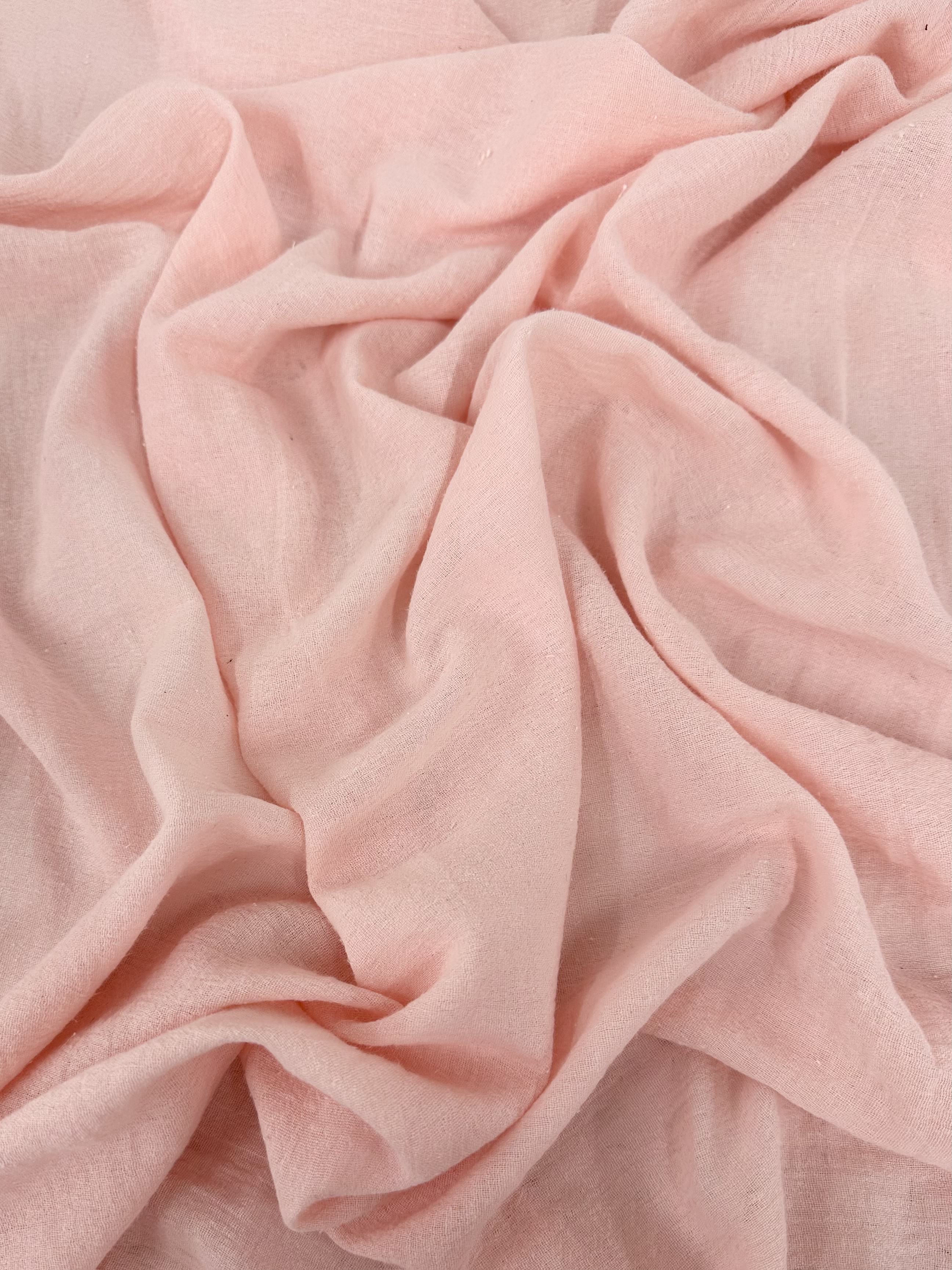 Blush Crinkle Cotton Gauze - Image 2