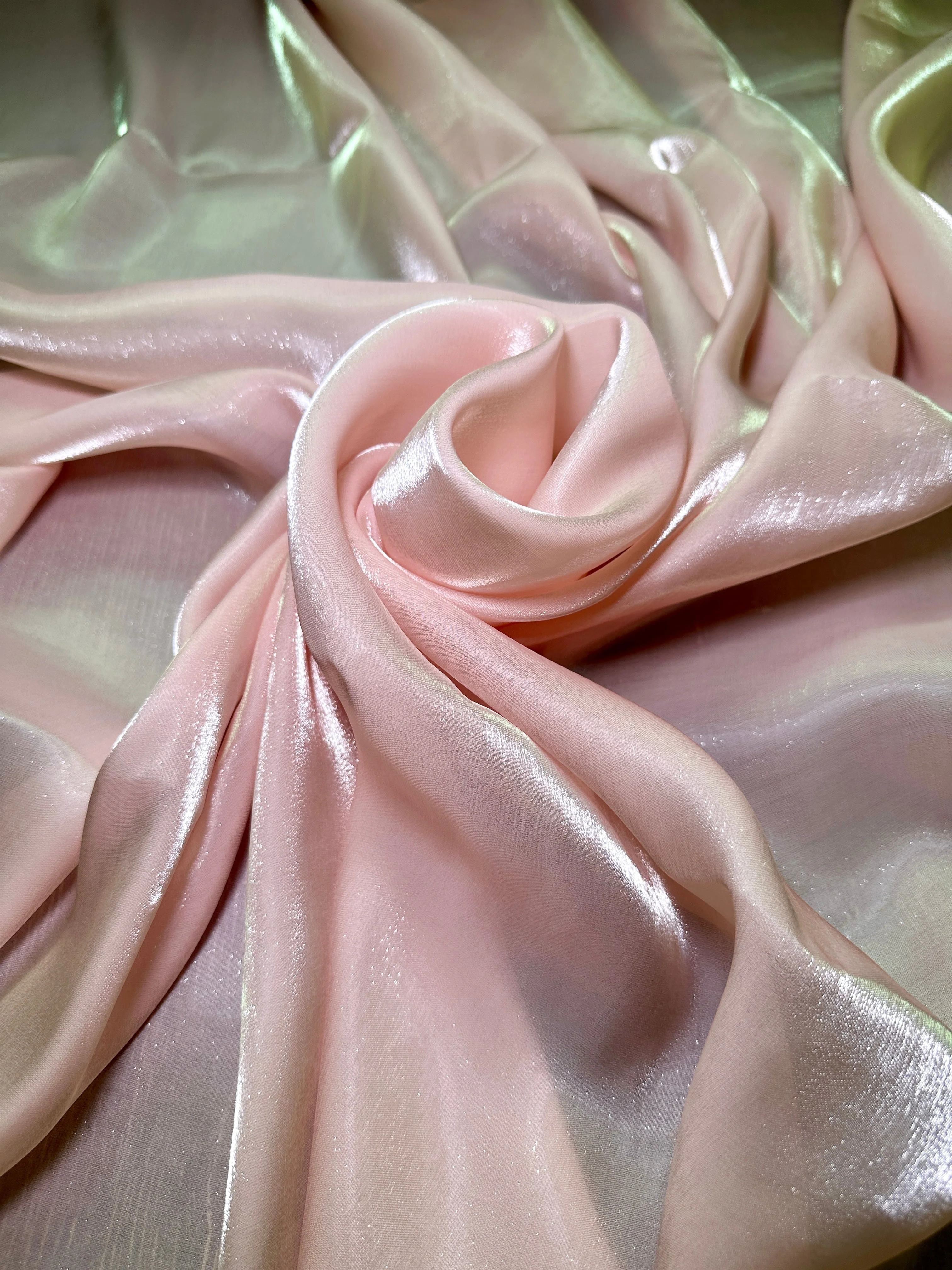 Blush Pink Water Liquid Shimmery Chiffon - Image 2