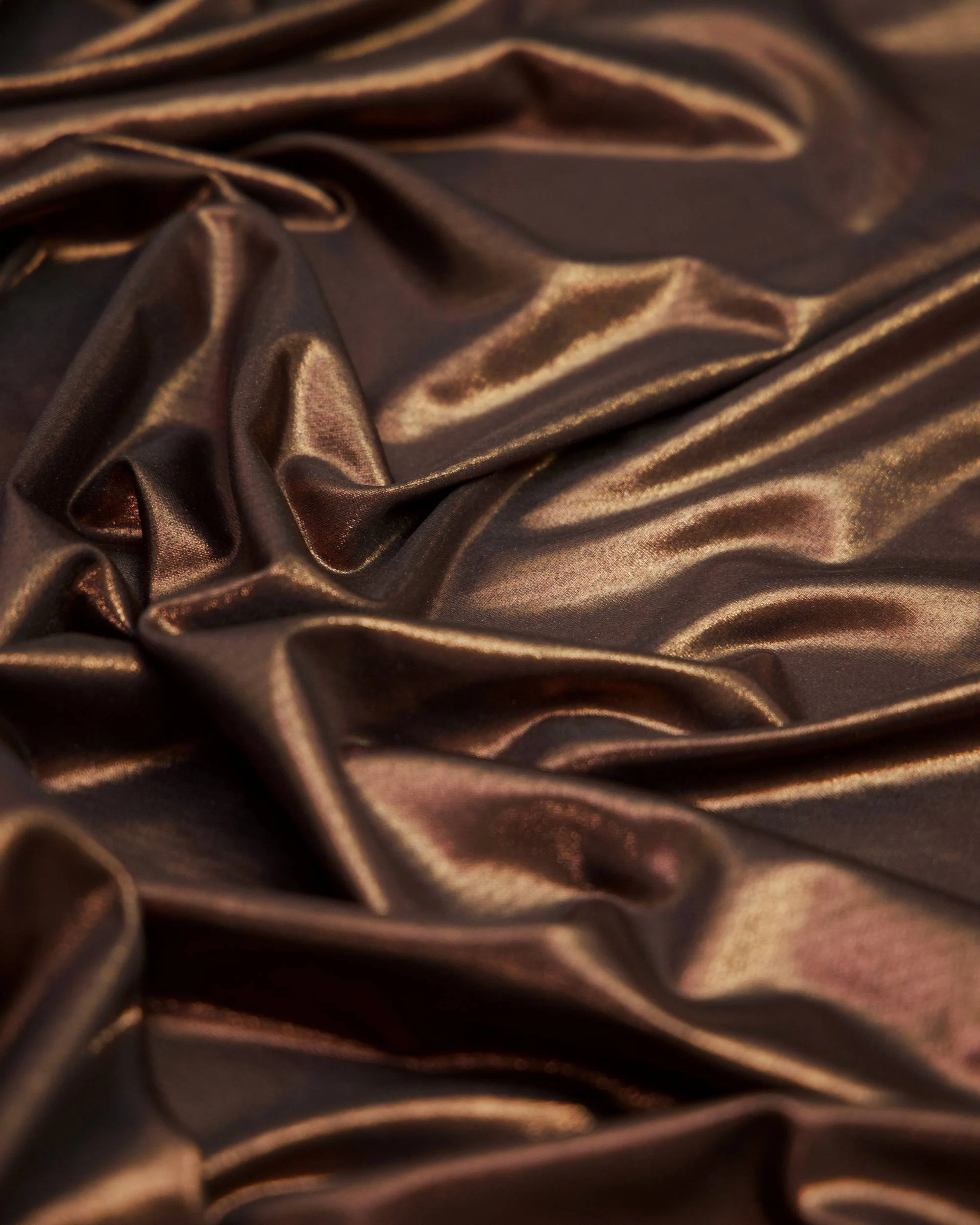 Brown Performance Foiled Spandex - Image 2