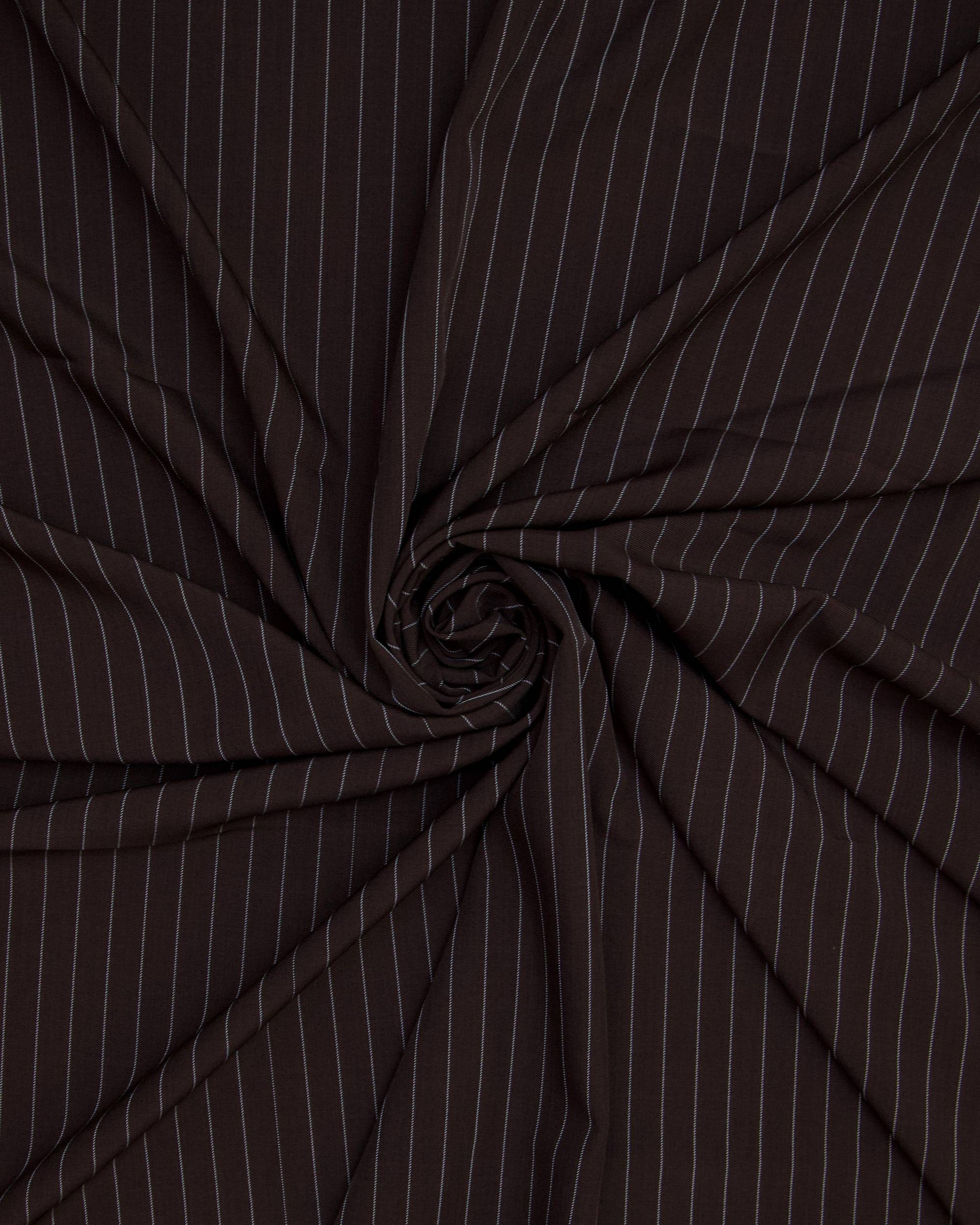 Brown Tailored Pin Stripe Suiting - Image 2