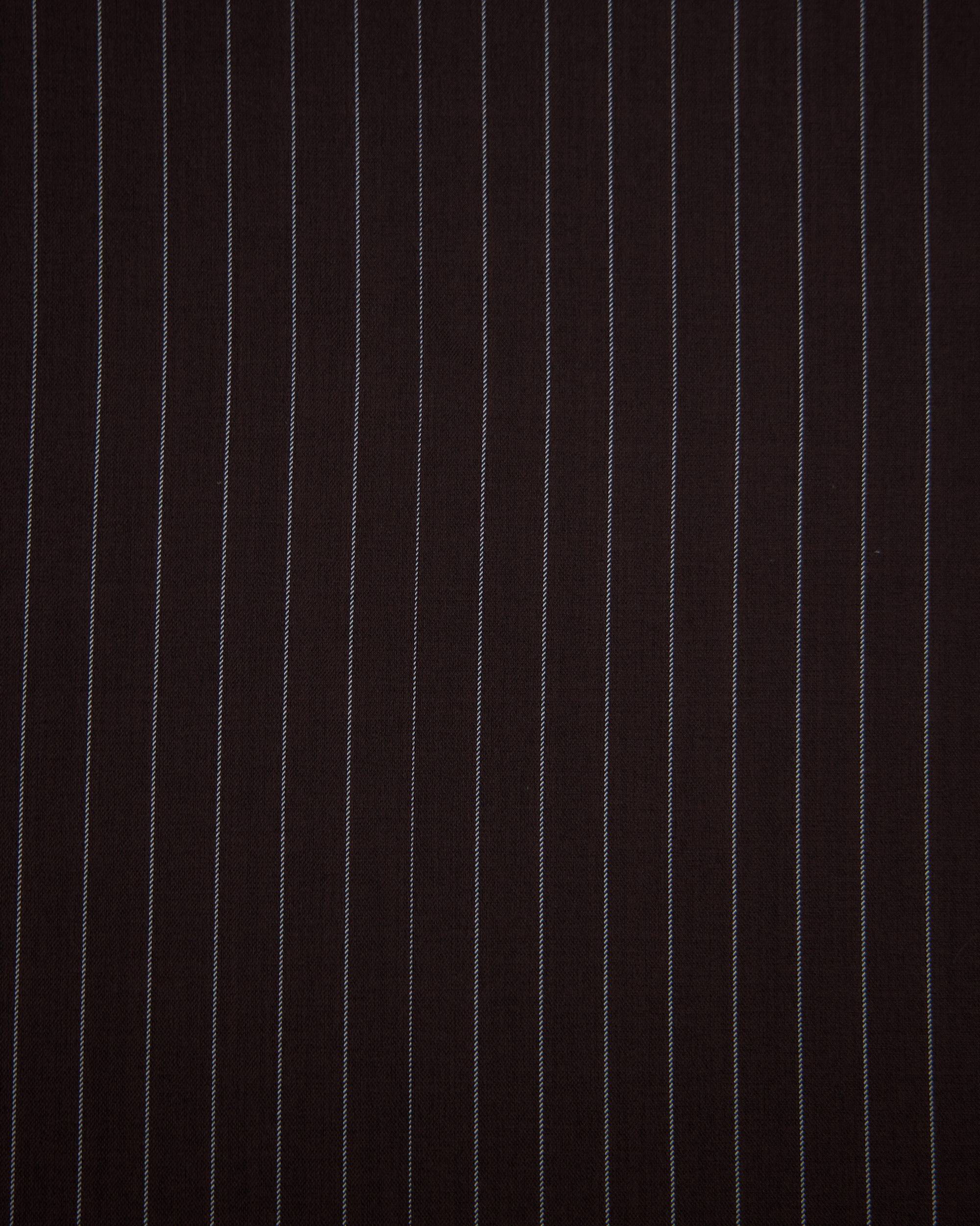 Brown Tailored Pin Stripe Suiting - Image 3