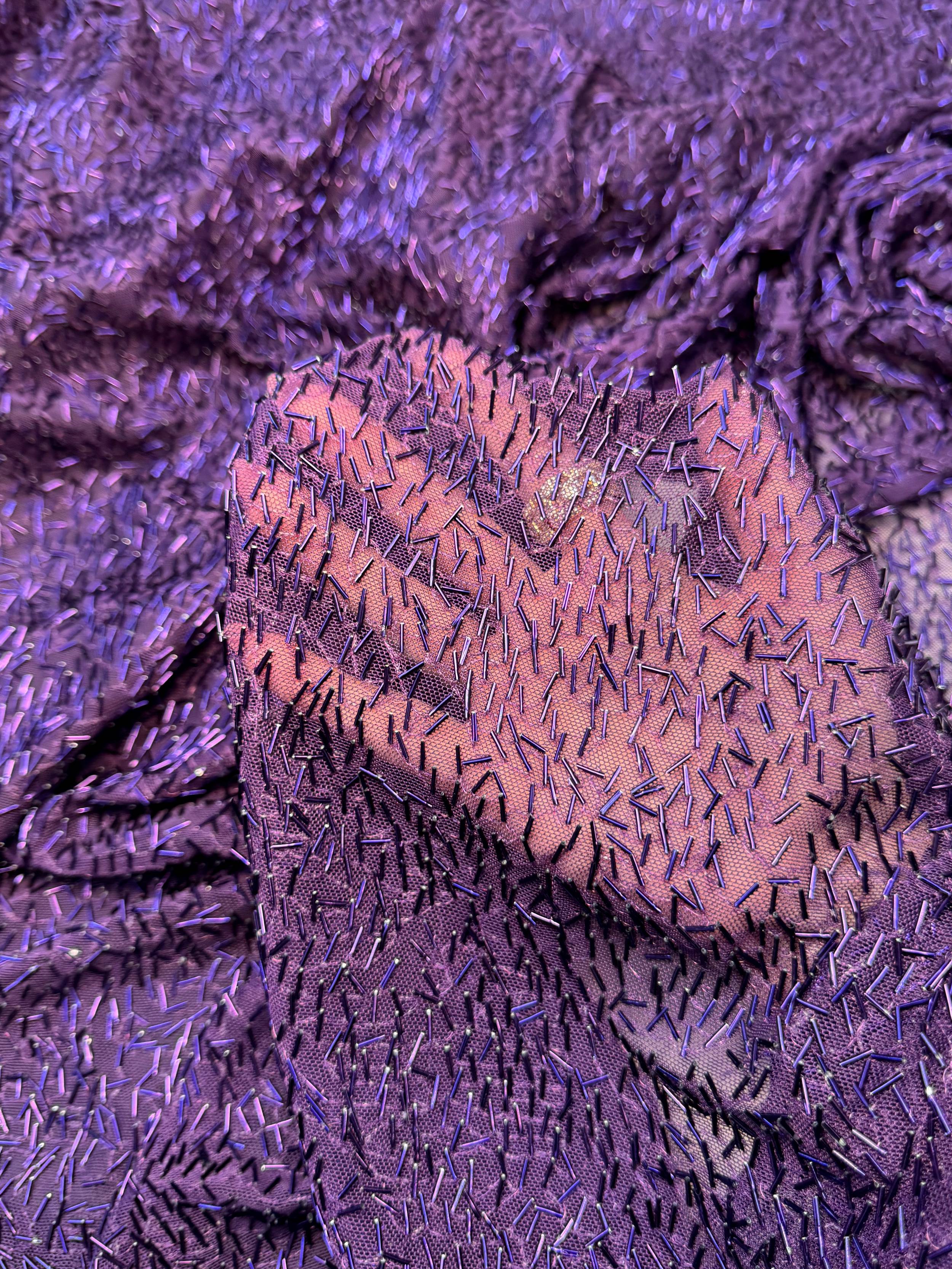 Bugle Beaded Stretch Mesh - Image 2