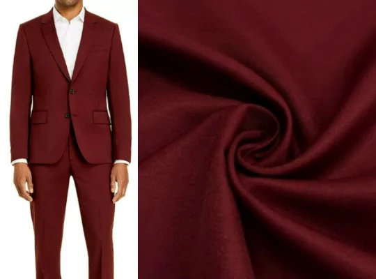 Deluxe Burgundy Delaney Gabardine - Image 2