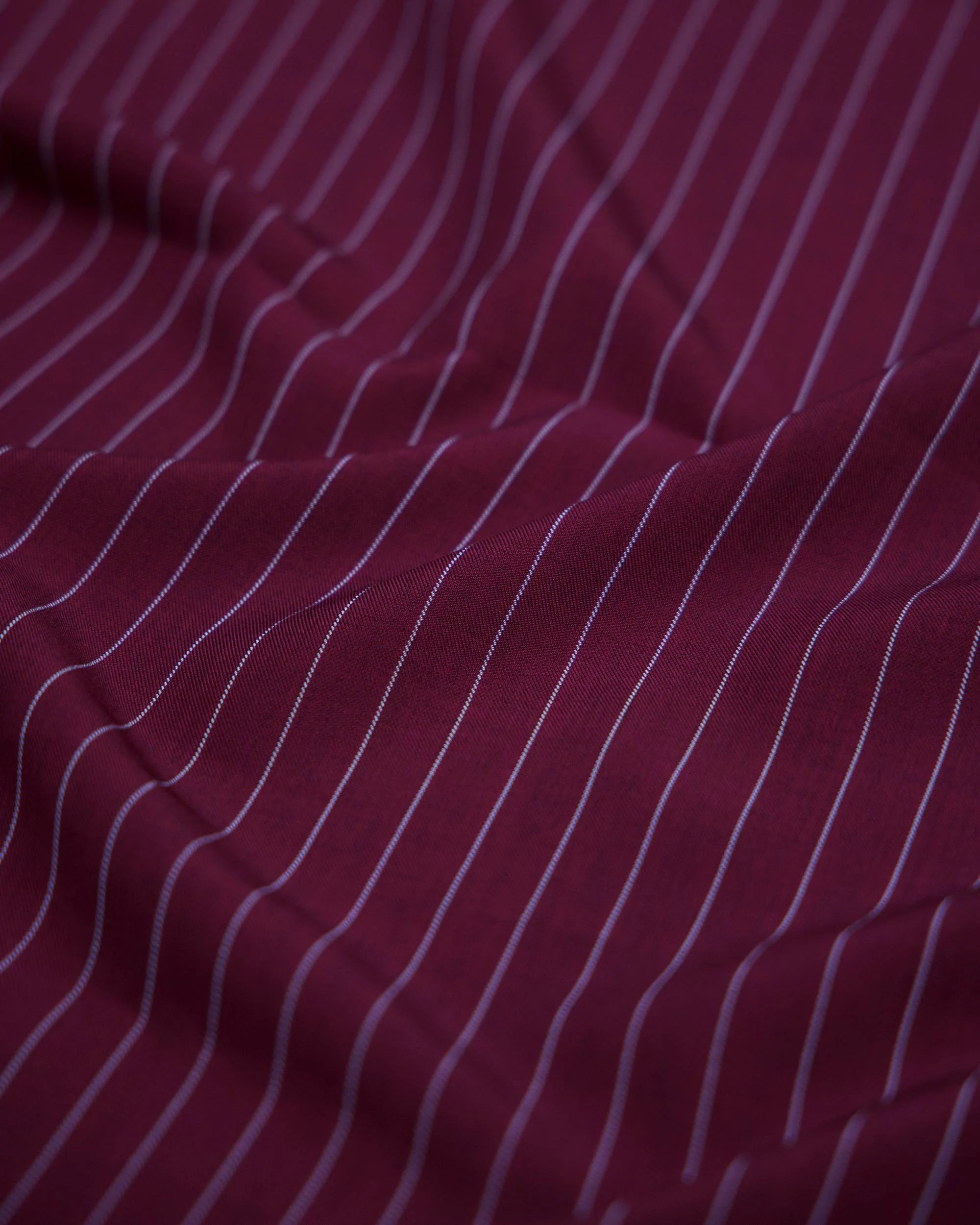 Burgundy Tailored Pin Stripe Suiting - Image 2