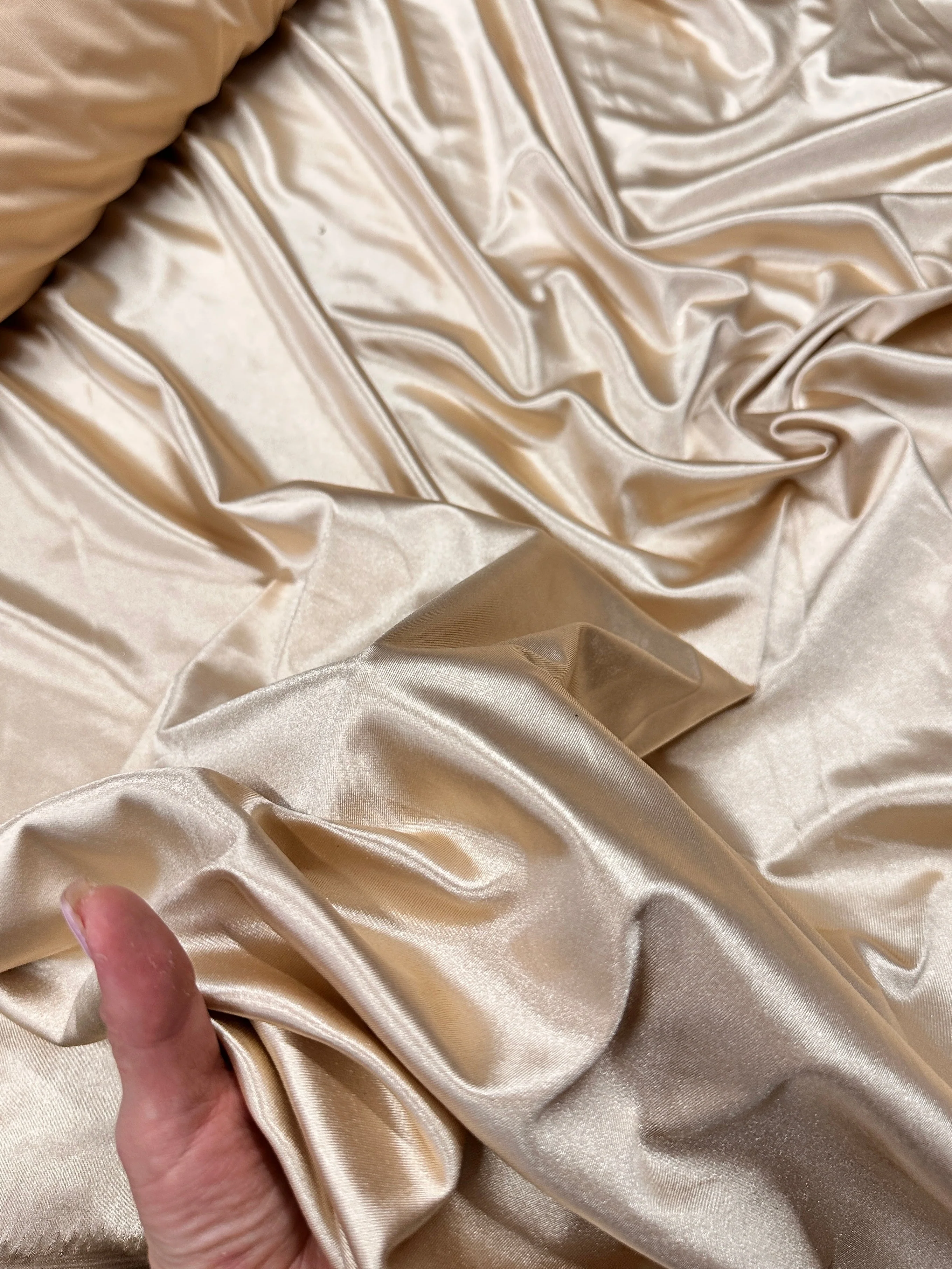 Champagne Shiny Nylon Spandex - Image 8