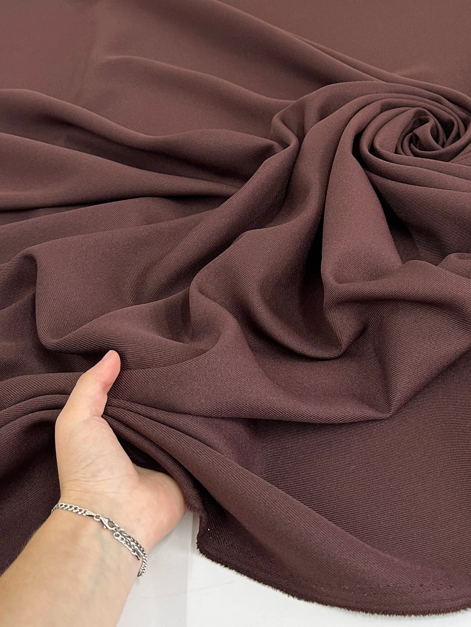 Deluxe Chocolate Brown Gabardine - Image 3