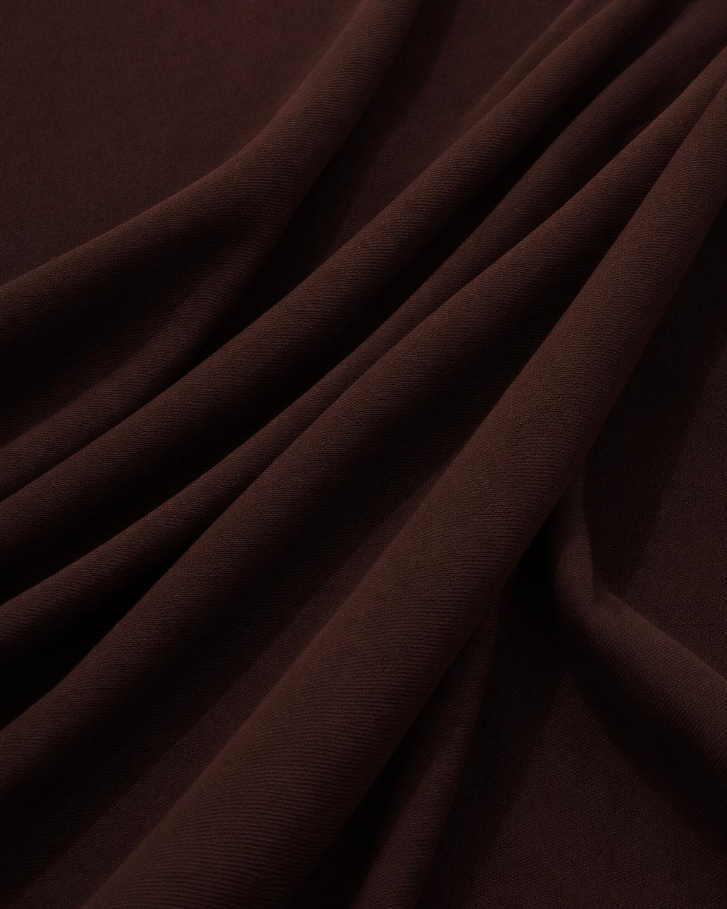 Chocolate Brown Denim Look Stretch Twill