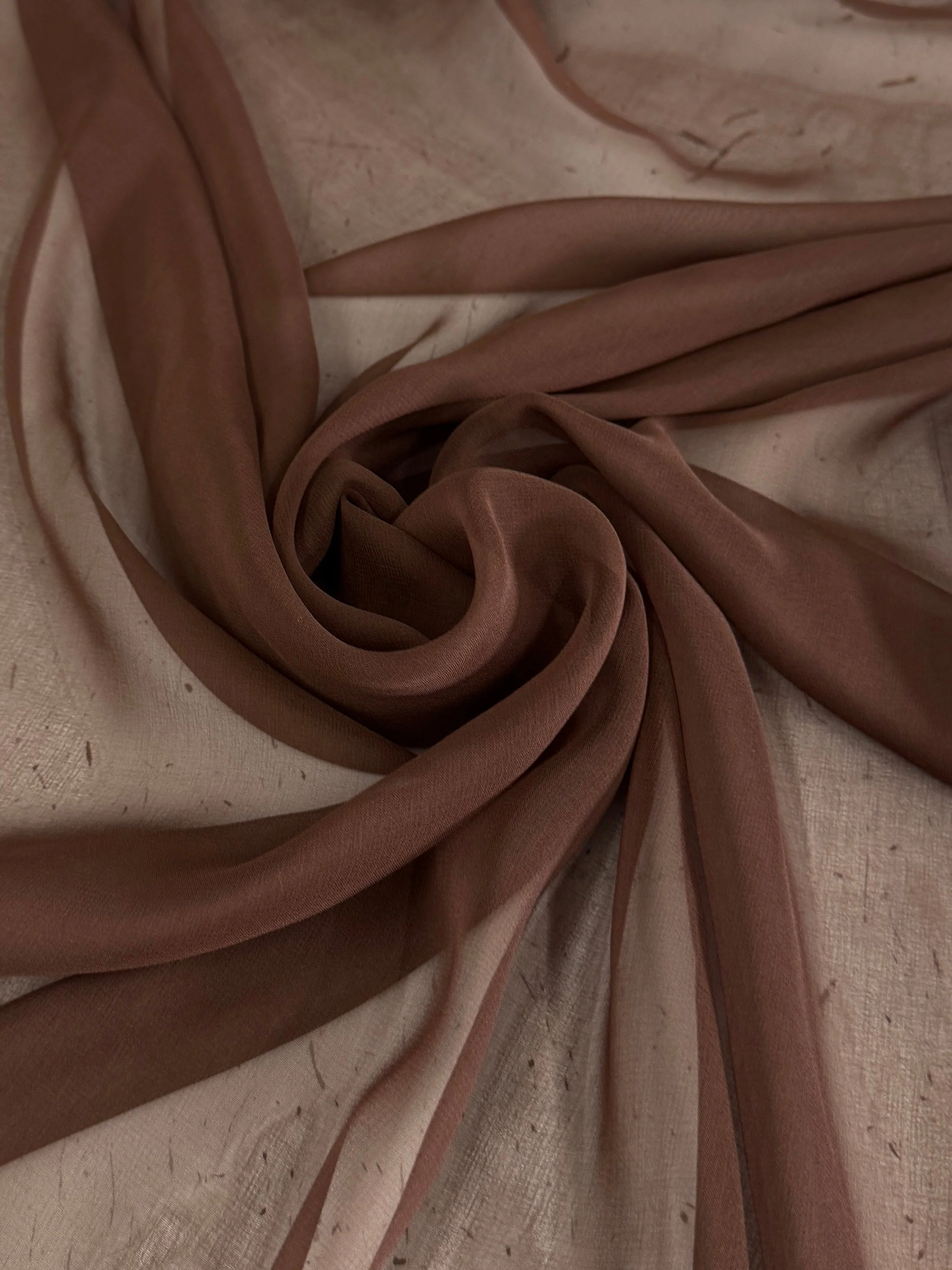 Chocolate Brown Italian Silk Chiffon