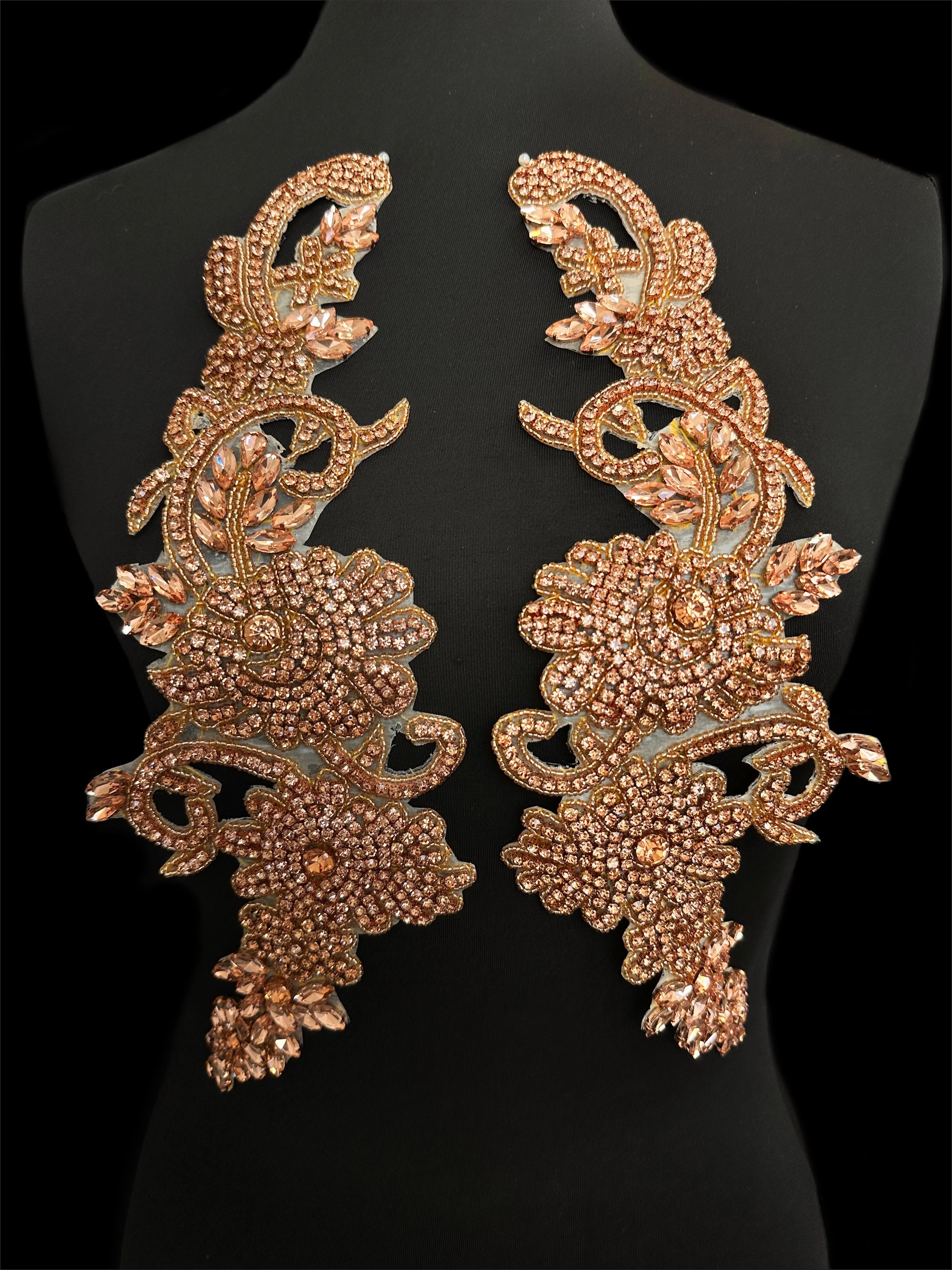 Ciara Rusty Rose Rhinestone Applique