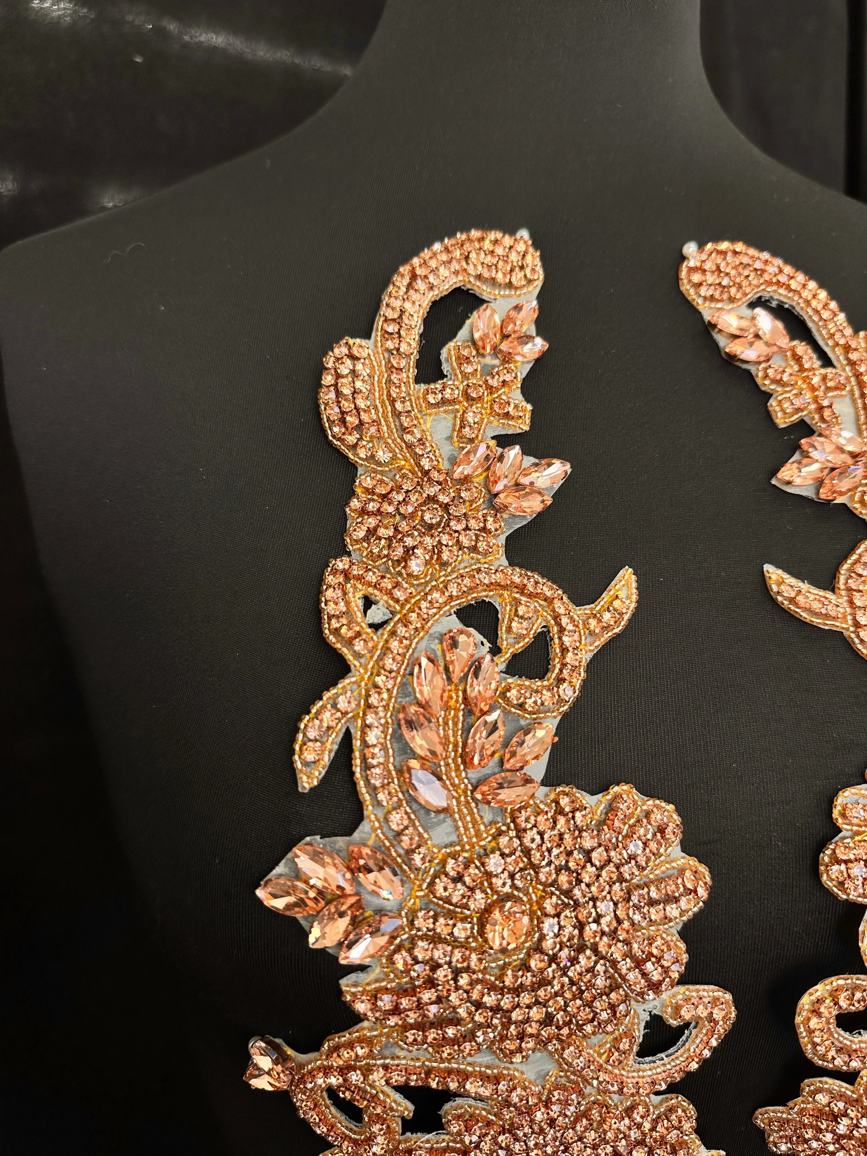 Ciara Rusty Rose Rhinestone Applique - Image 3