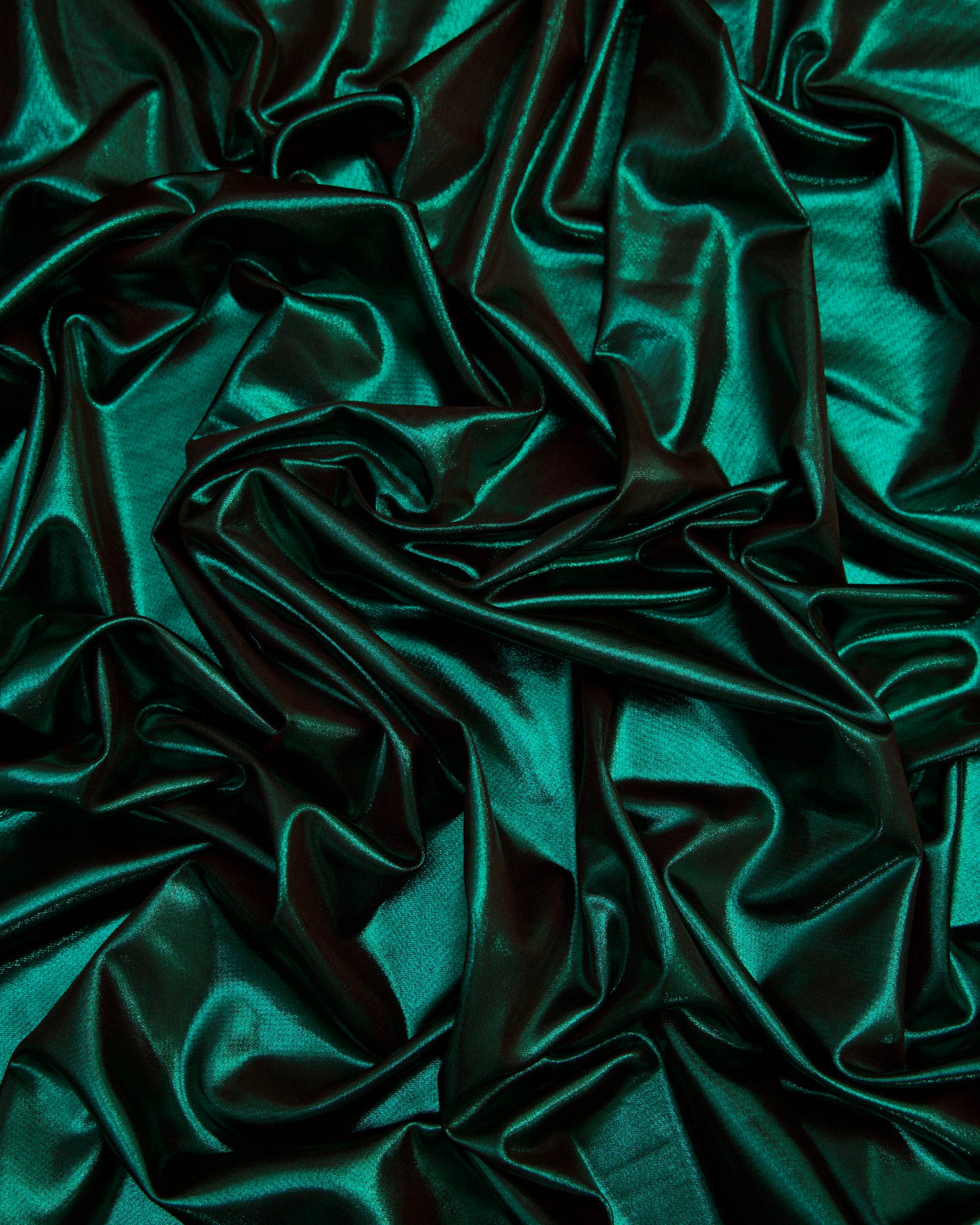 Emerald Green Performance Foiled Spandex - Image 3