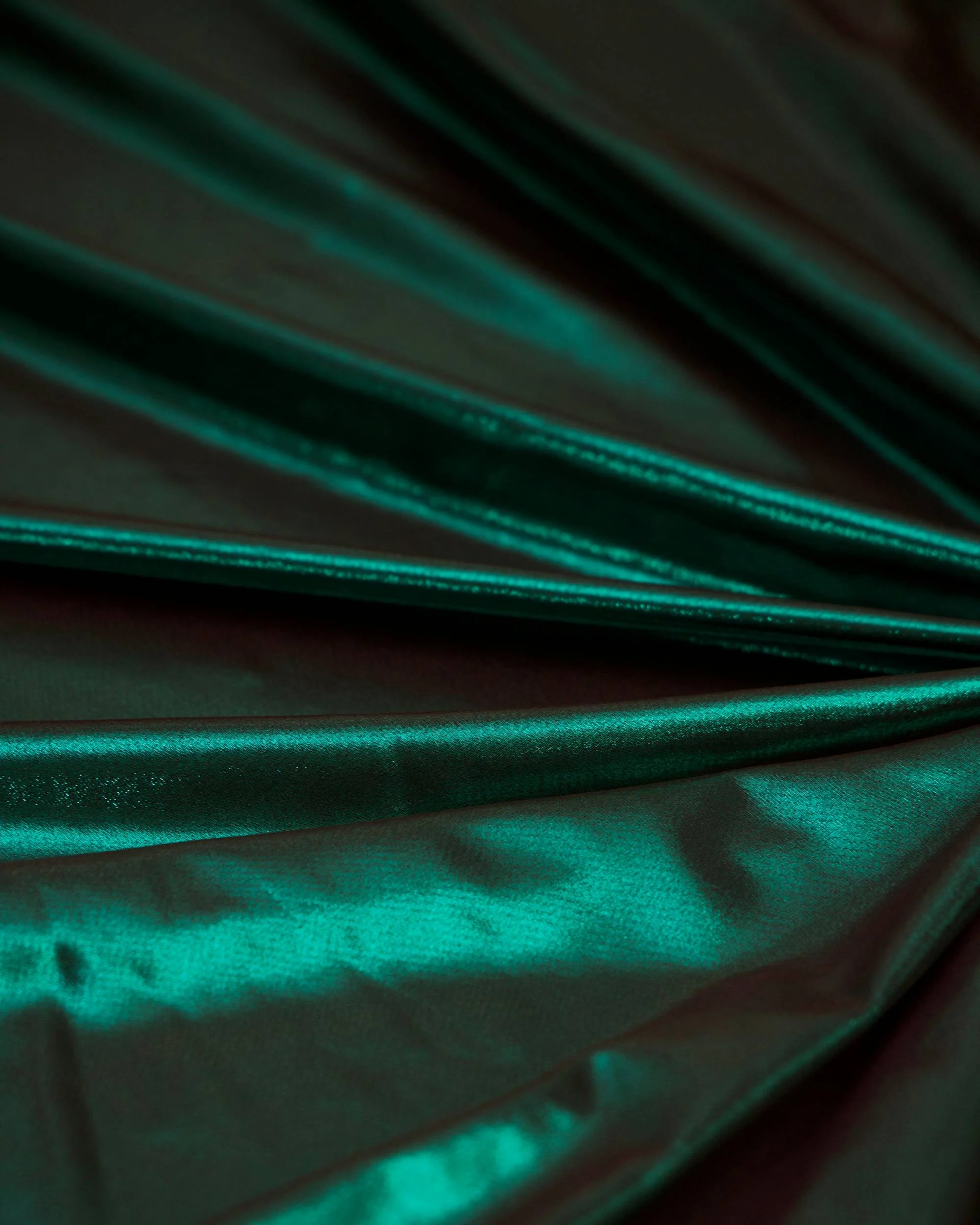 Emerald Green Performance Foiled Spandex - Image 4