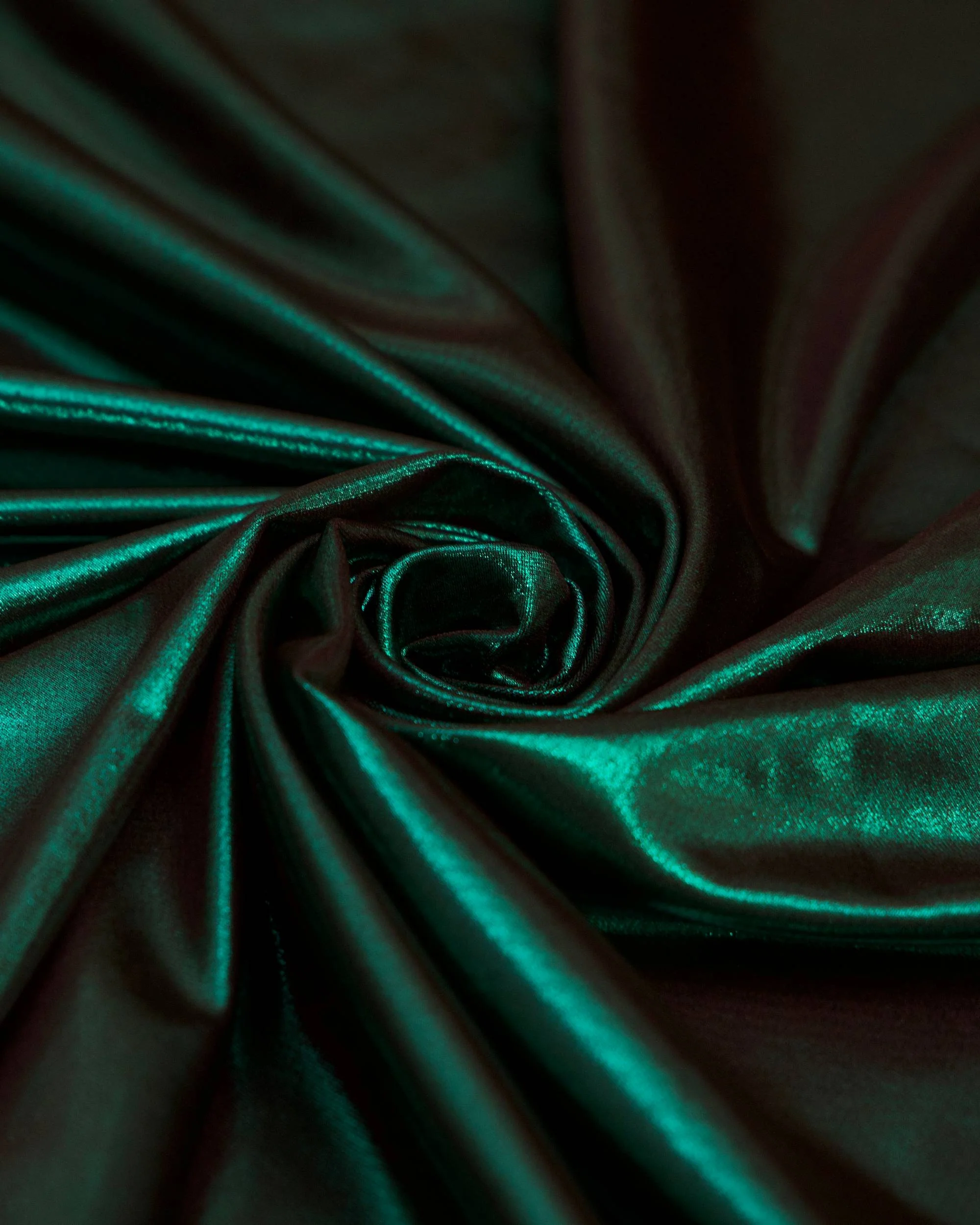 Emerald Green Performance Foiled Spandex - Image 7