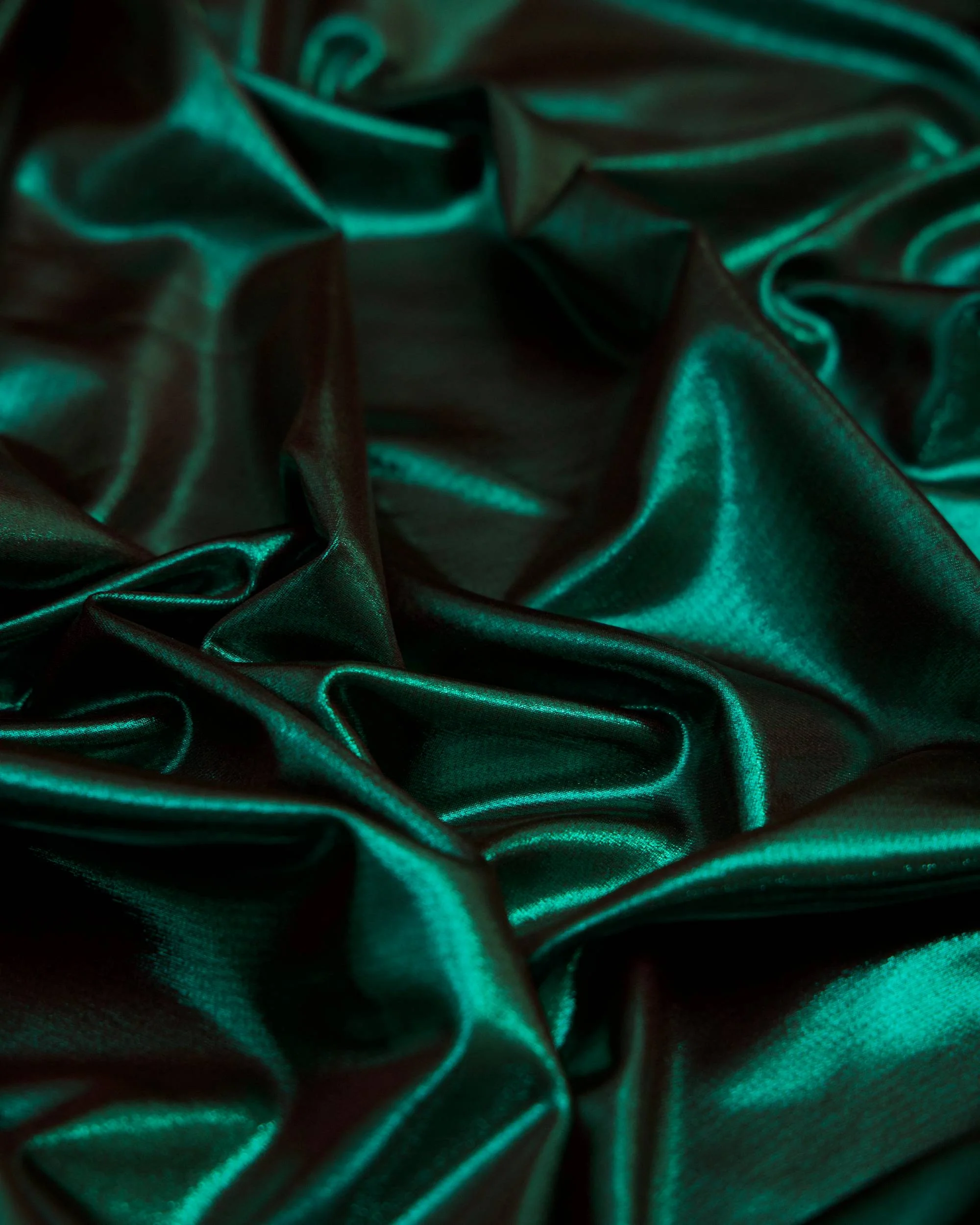 Emerald Green Performance Foiled Spandex - Image 9
