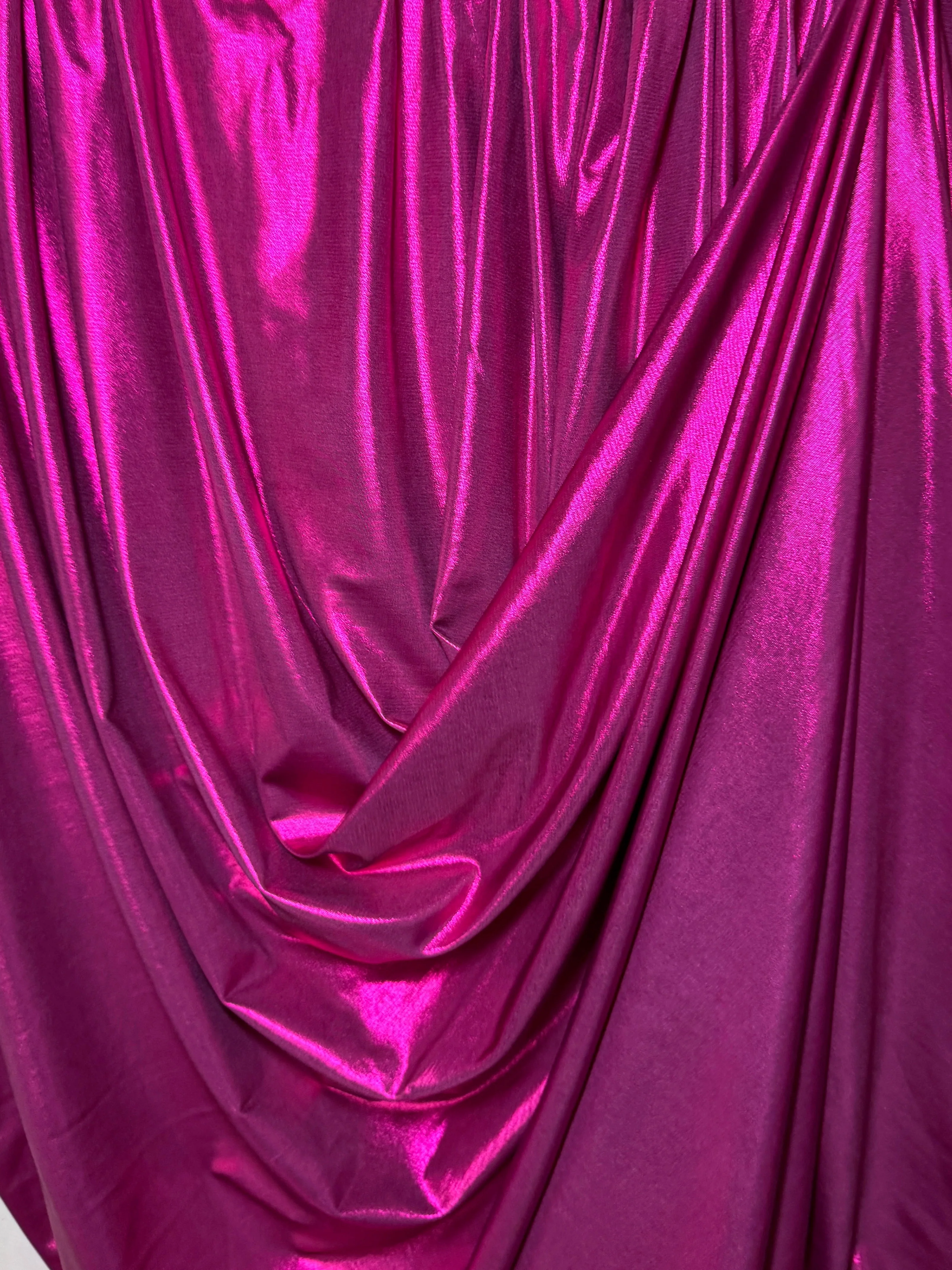 Fuchsia Stretch Foiled Spandex - Image 9