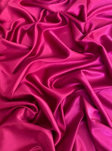 Fuchsia Silky Stretch Satin