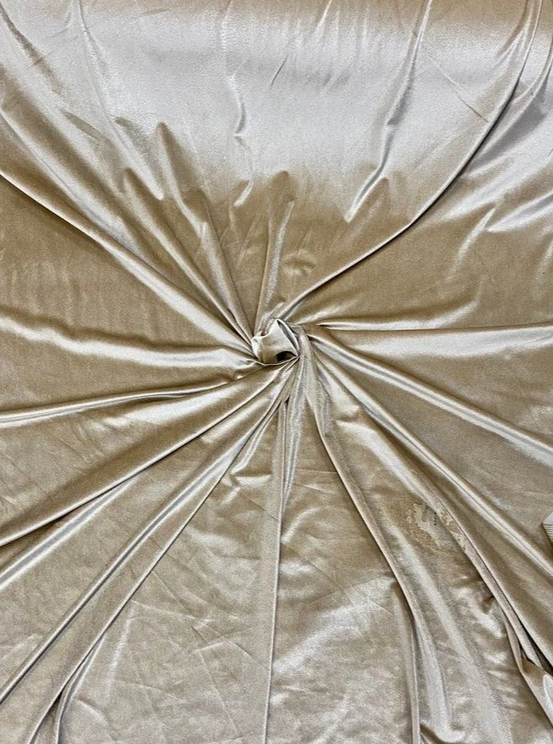 Gold Champagne Stretch Velvet