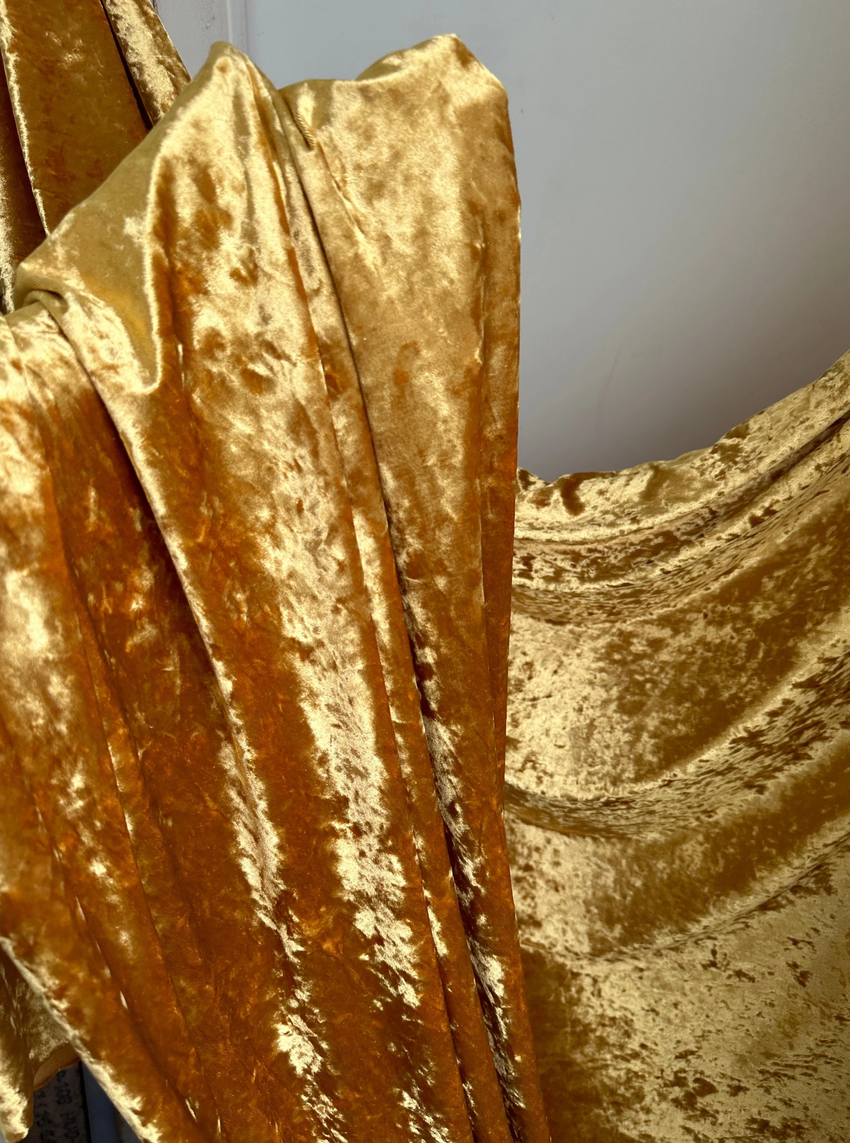 Gold Stretch Crushed Velvet - Image 7