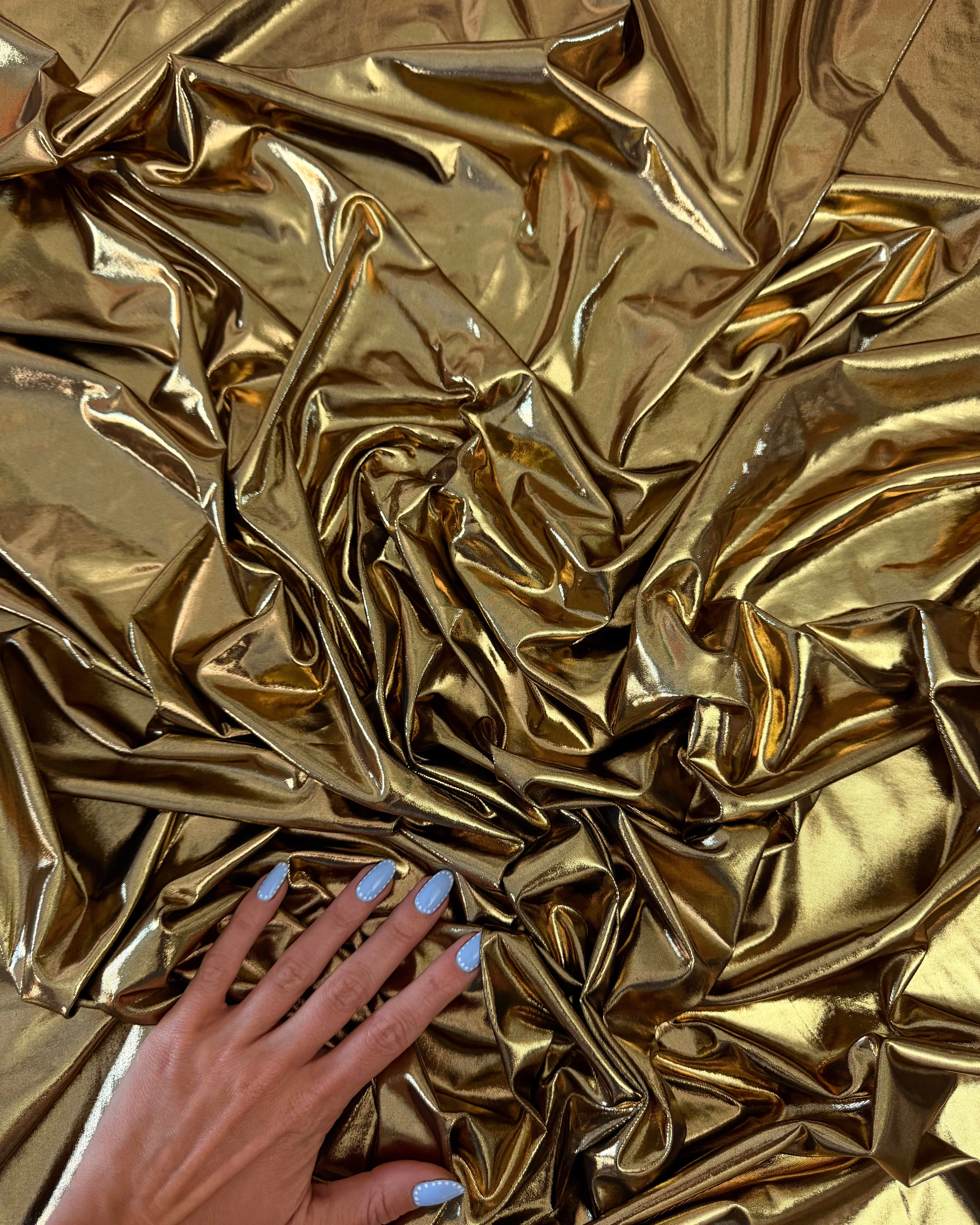 Gold Performance Foiled Spandex - Image 6
