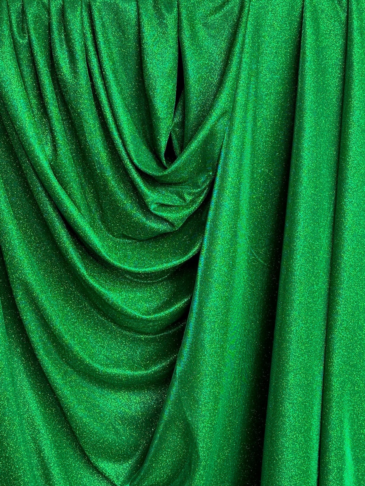 Green Stretch Metallic Lurex