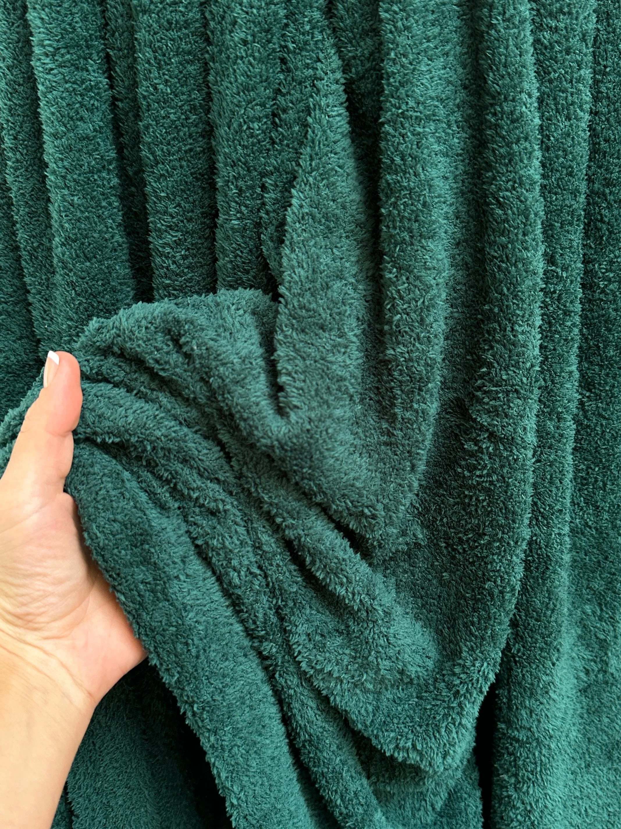 Hunter Green Terry Cloth Knit - Image 2