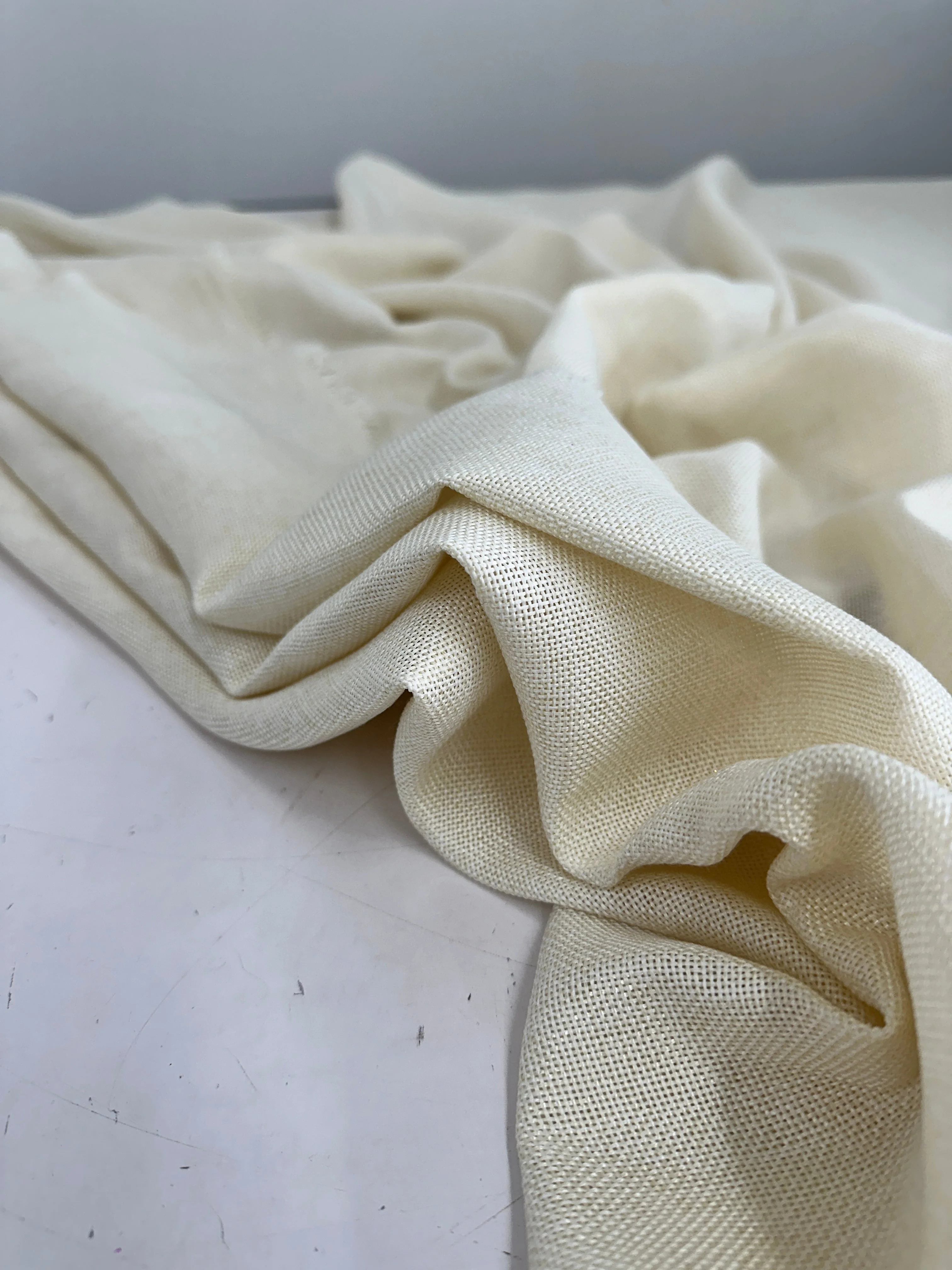 Ivory Faux Linen - Image 4