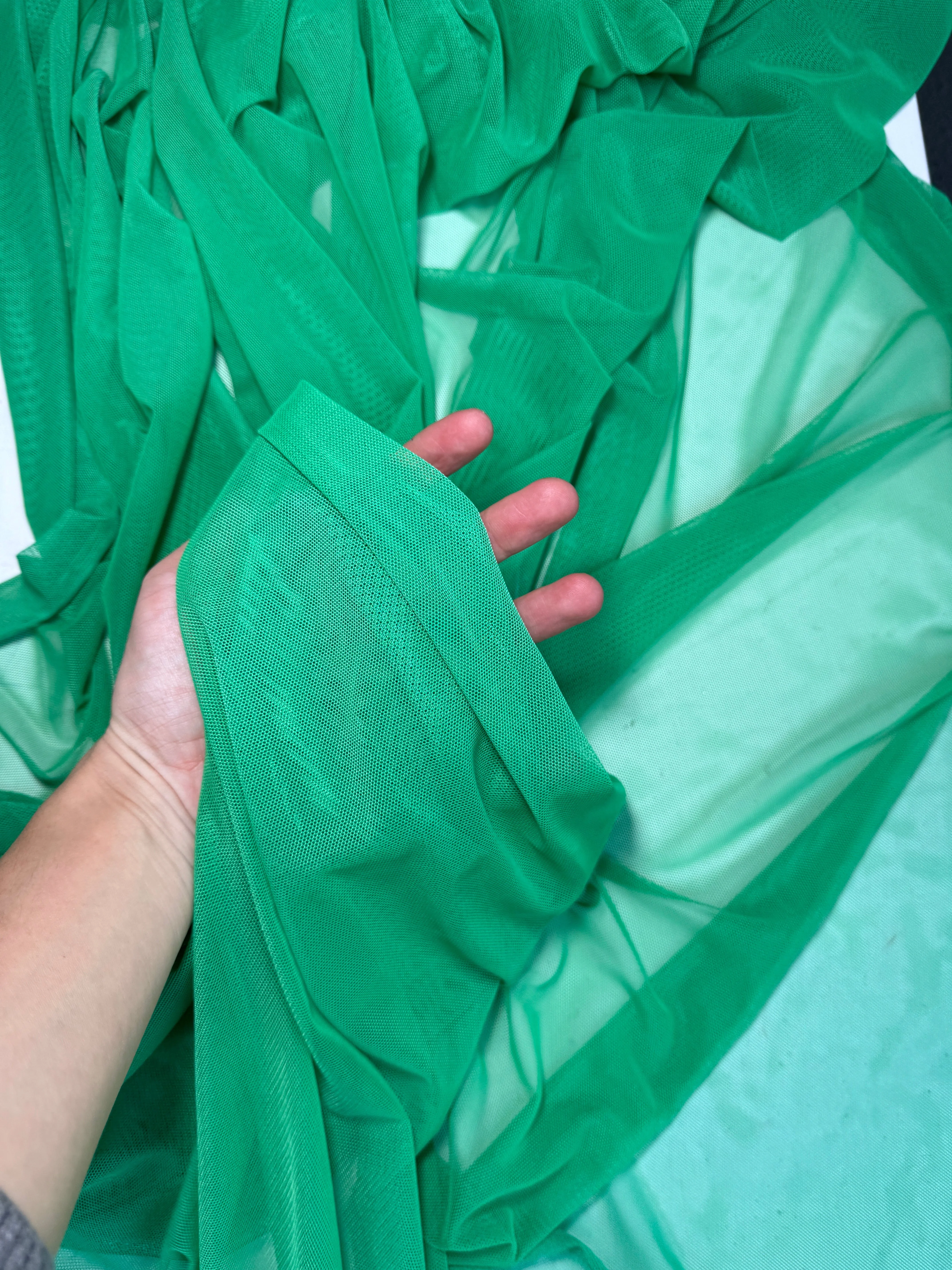 Kelly Green 4 Way Stretch Power Mesh - Image 8