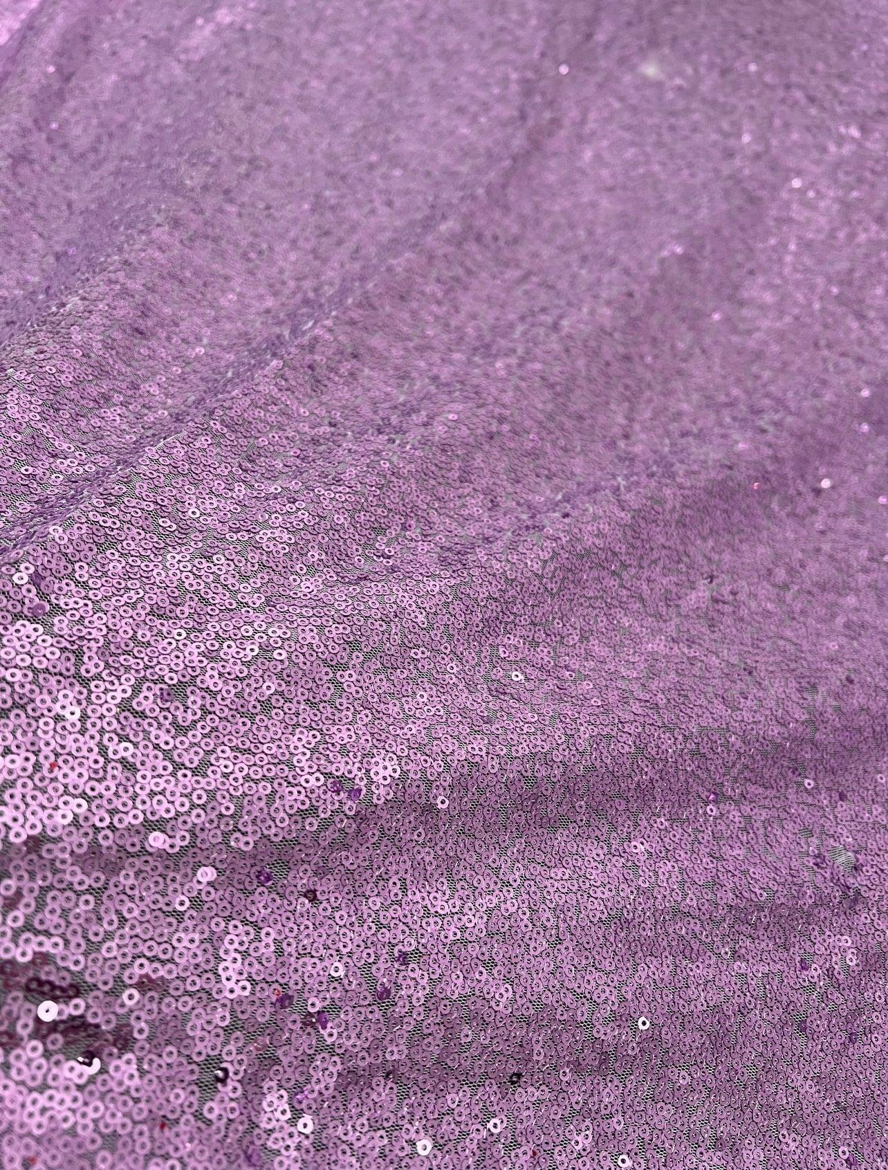 Lavender Stretch Sequin on Mesh - Image 3