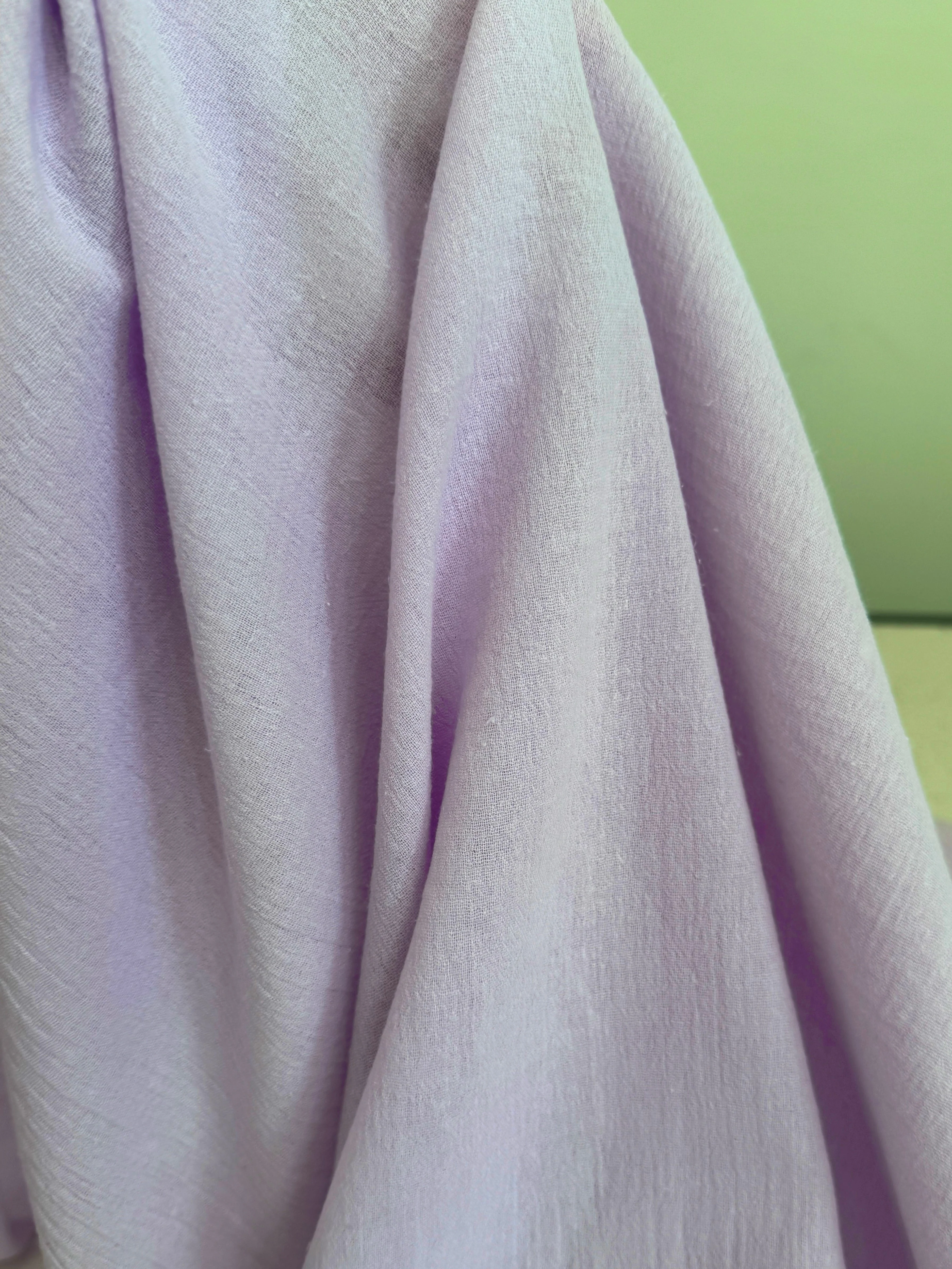 Lilac Crinkle Cotton Gauze - Image 3