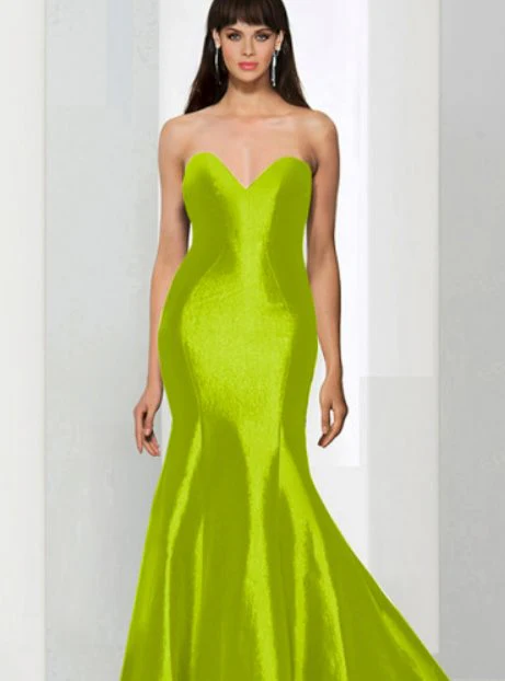 Lime Green Stretch Taffeta - Image 2