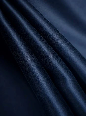 Navy Silky Stretch Satin - Image 3