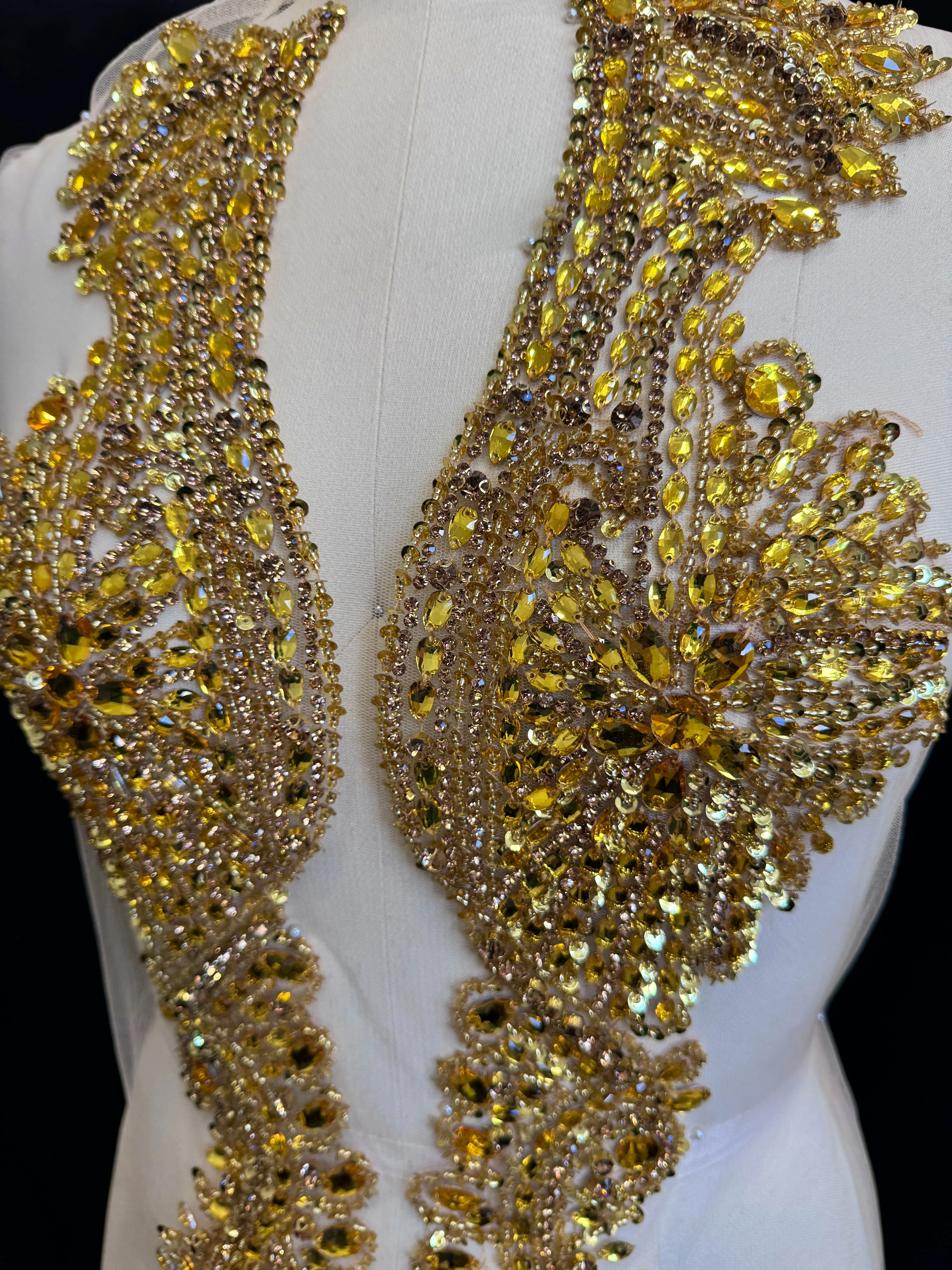 Nico Gold Rhinestones Bodice Applique - Image 2