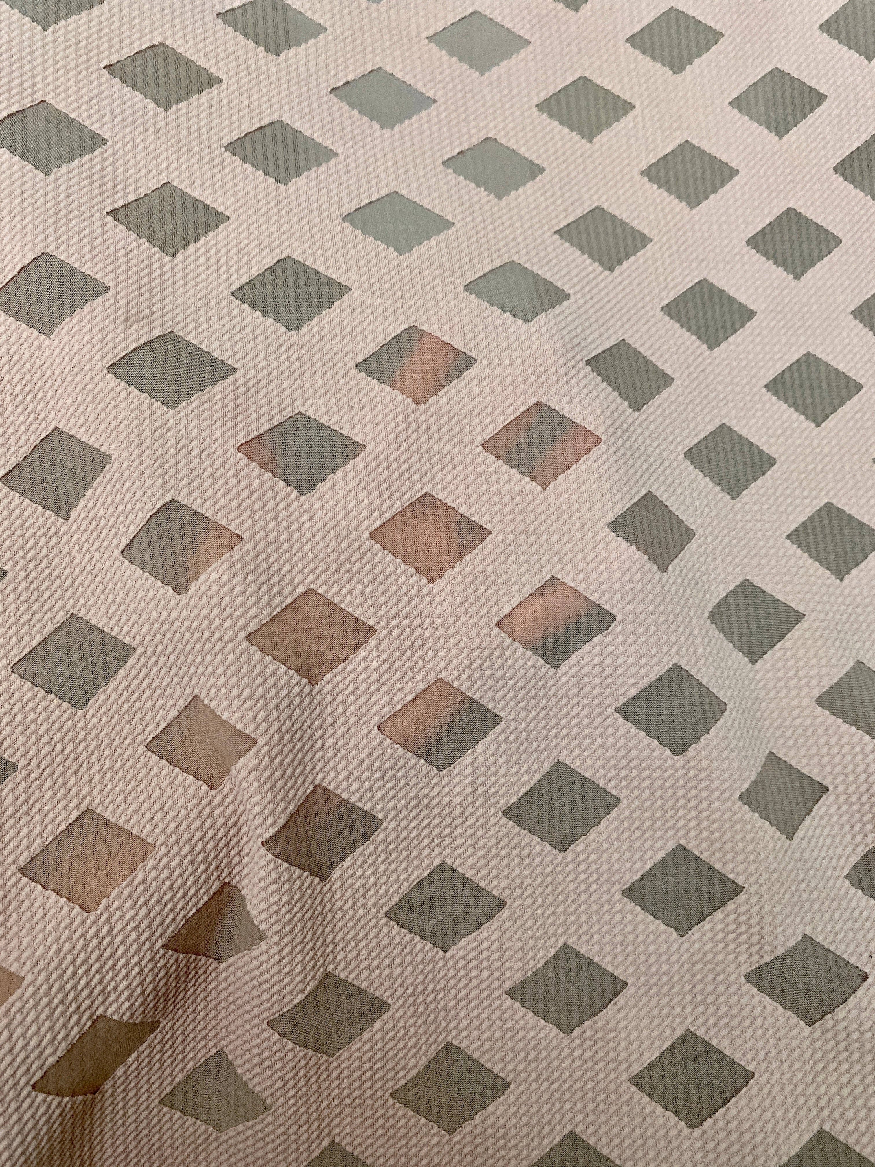 Nude Diamond Pattern Knit