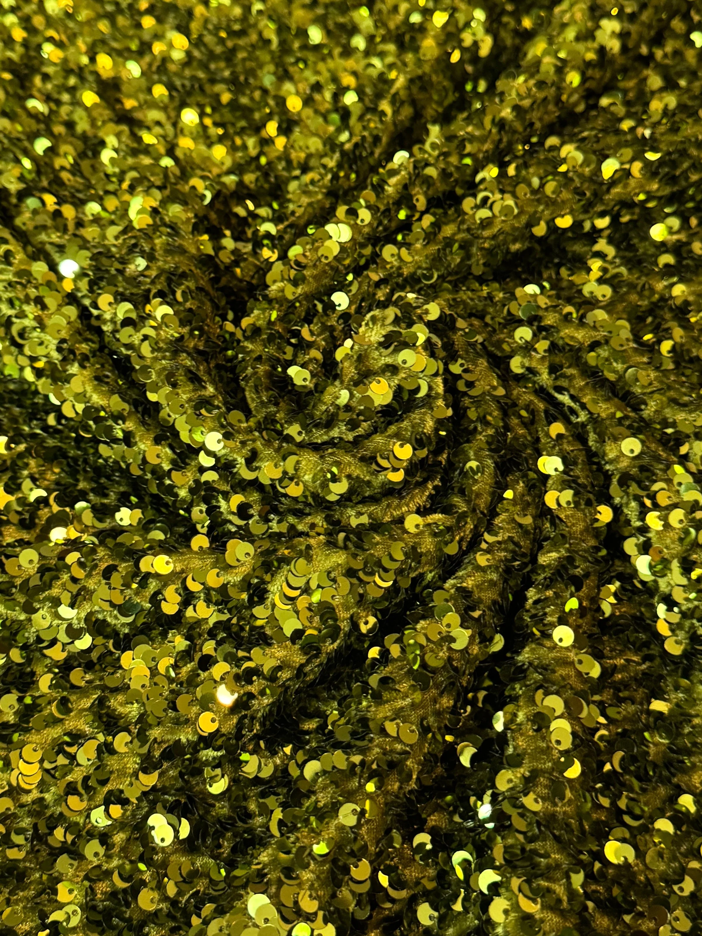Olive Green Sequin on Velvet (Exclusive Color) - Image 2