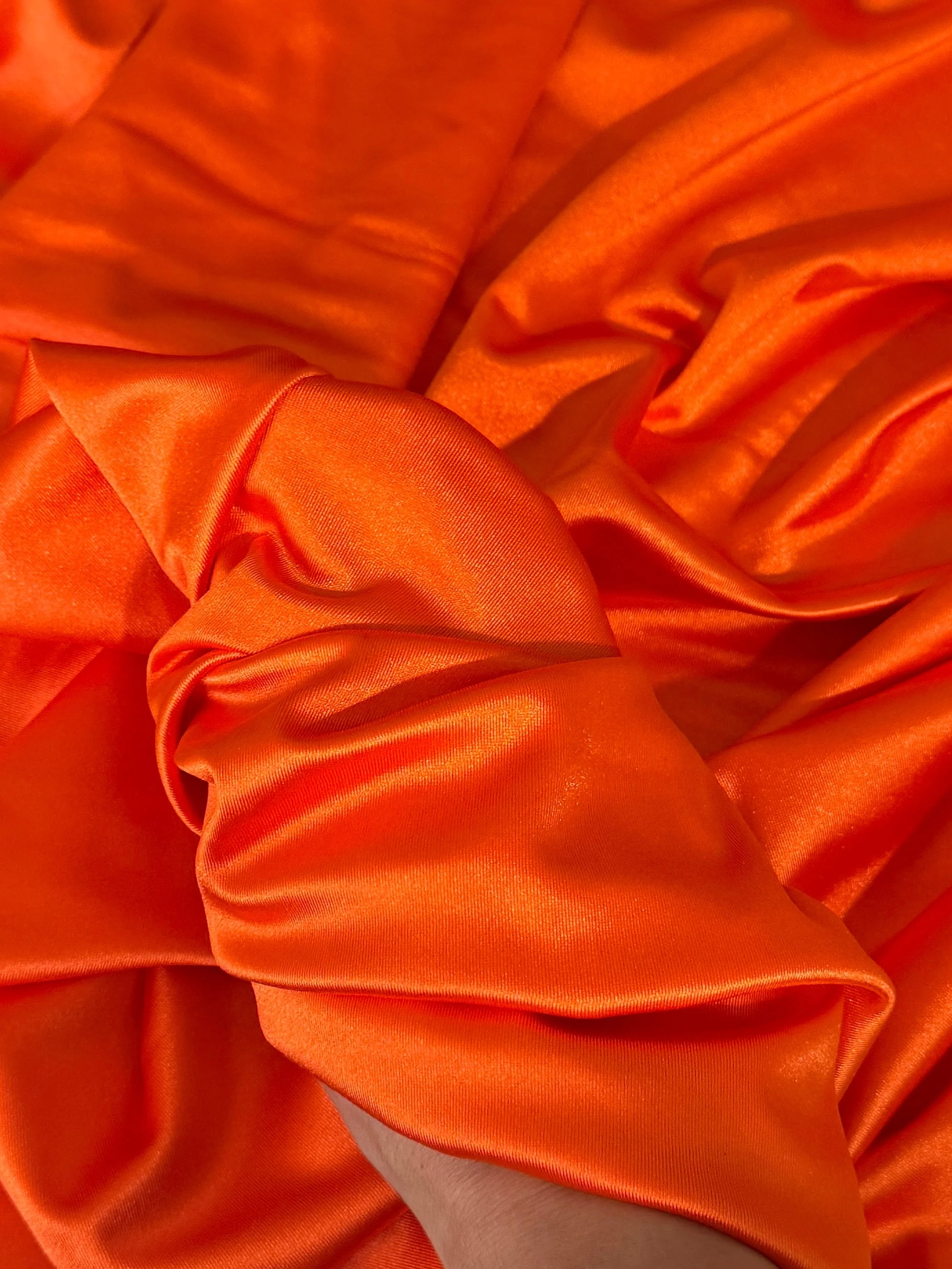 Orange Shiny Nylon Spandex - Image 8