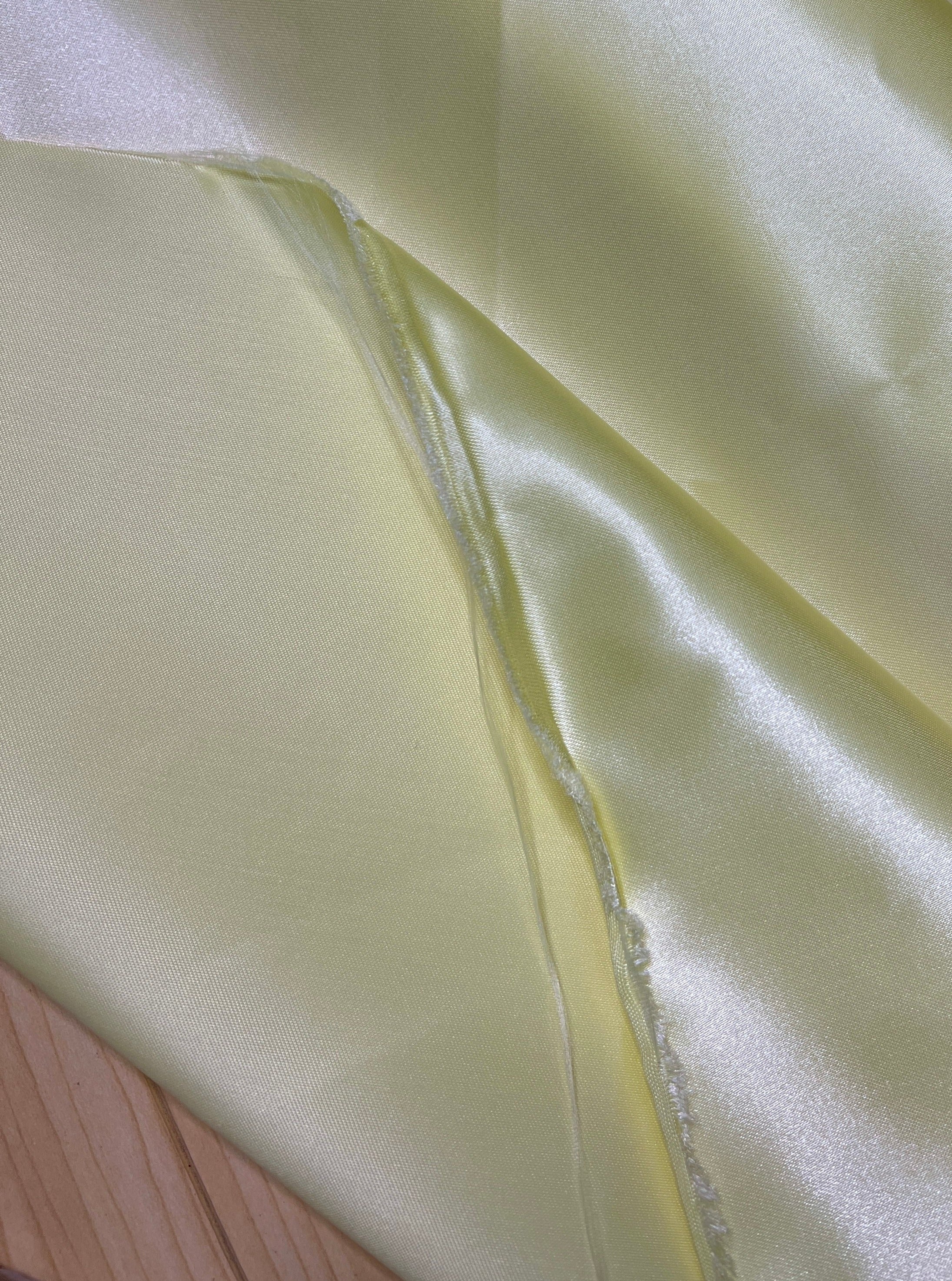 Pale Yellow Duchesse Satin - Image 3