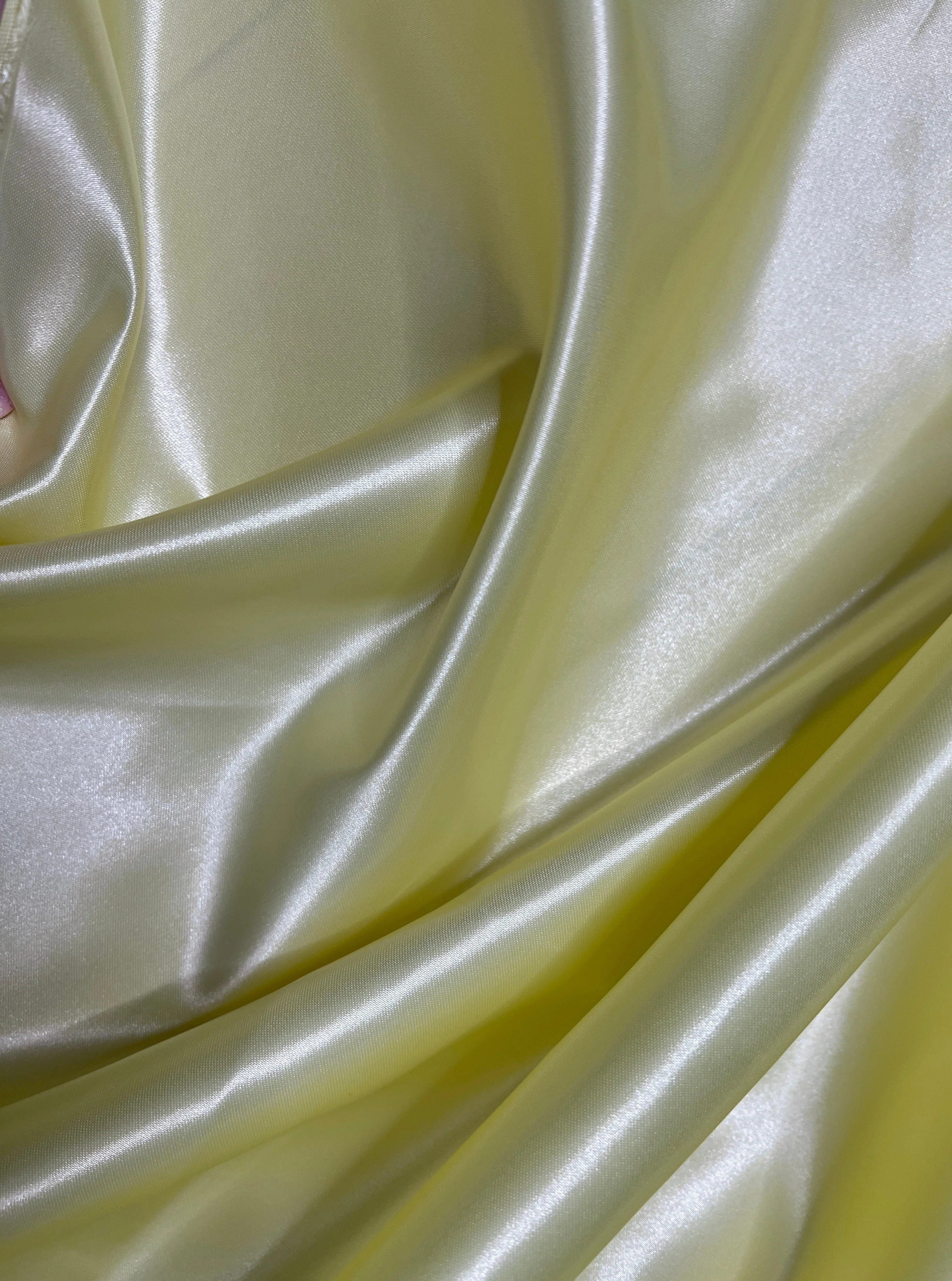 Pale Yellow Duchesse Satin - Image 4