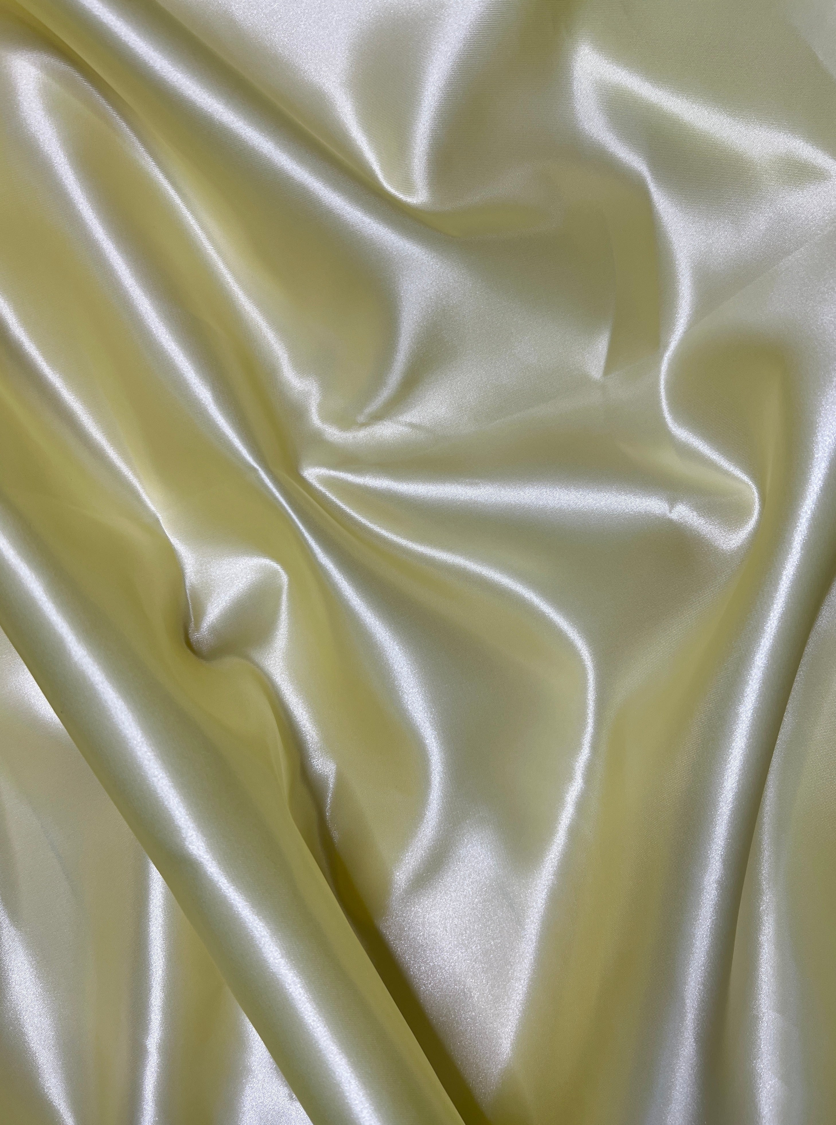 Pale Yellow Duchesse Satin - Image 7