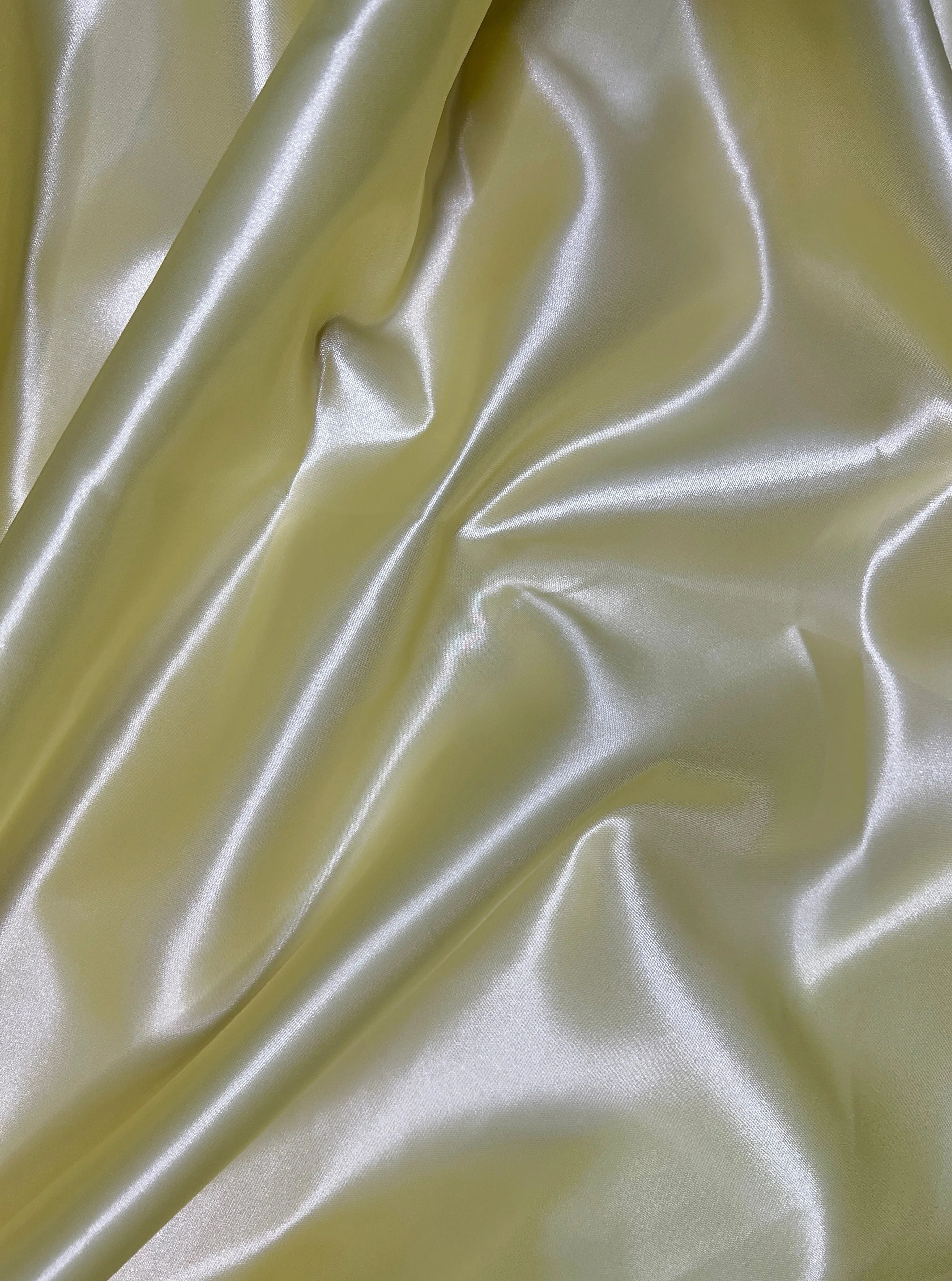 Pale Yellow Duchesse Satin - Image 8