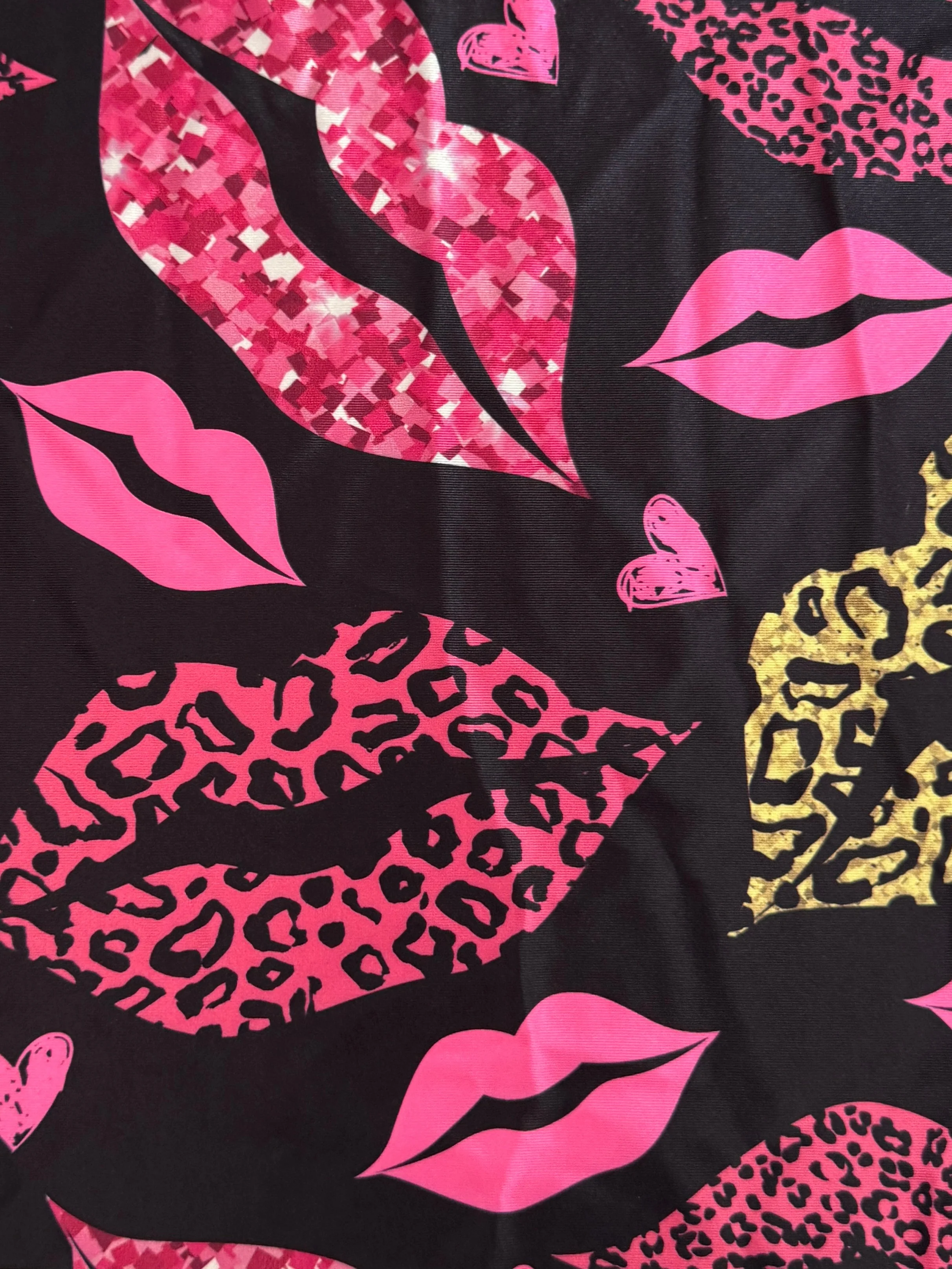 Pink Lips Nylon Spandex