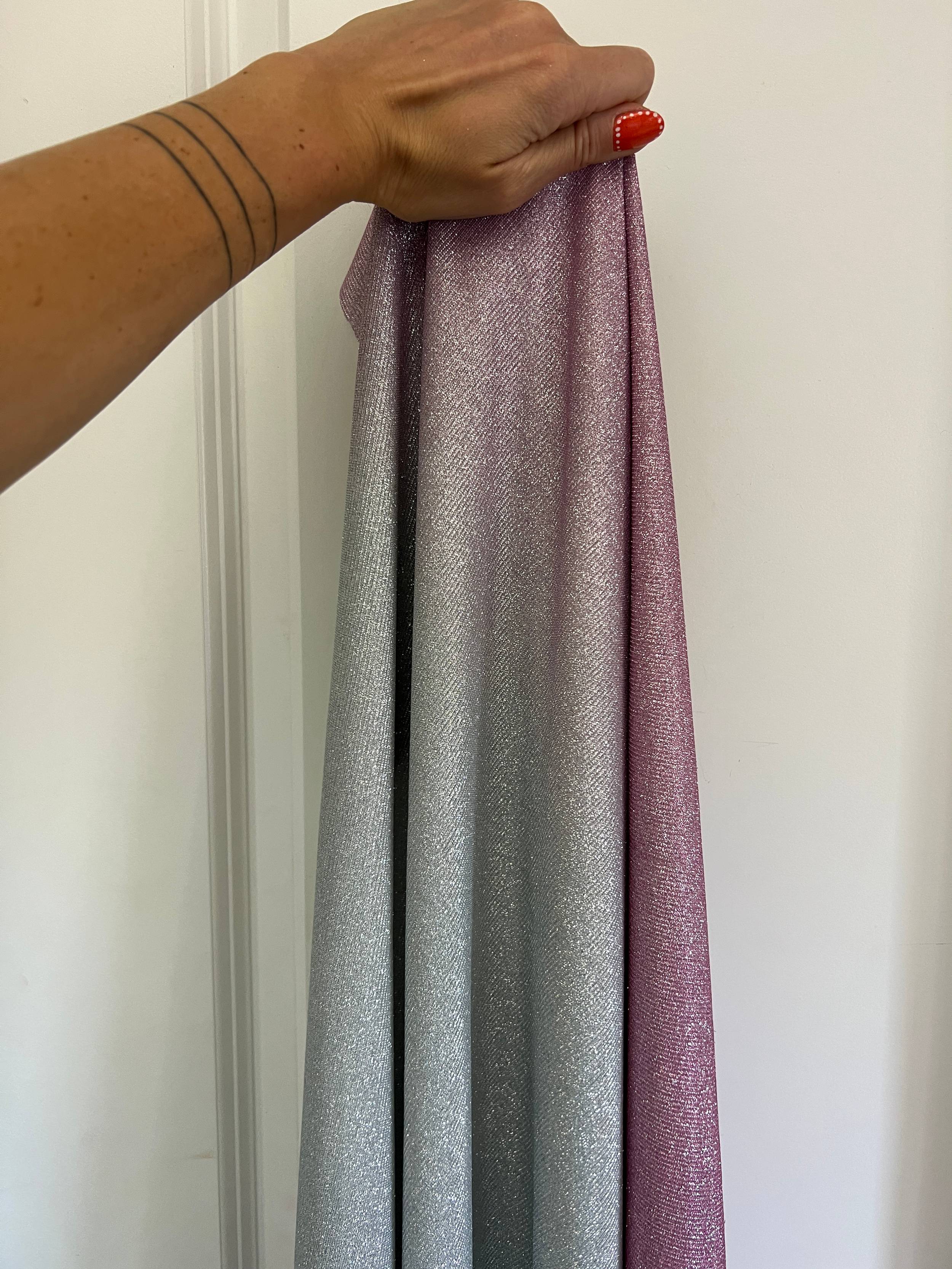 Pink Ombre Stretch Metallic Lurex - Image 18